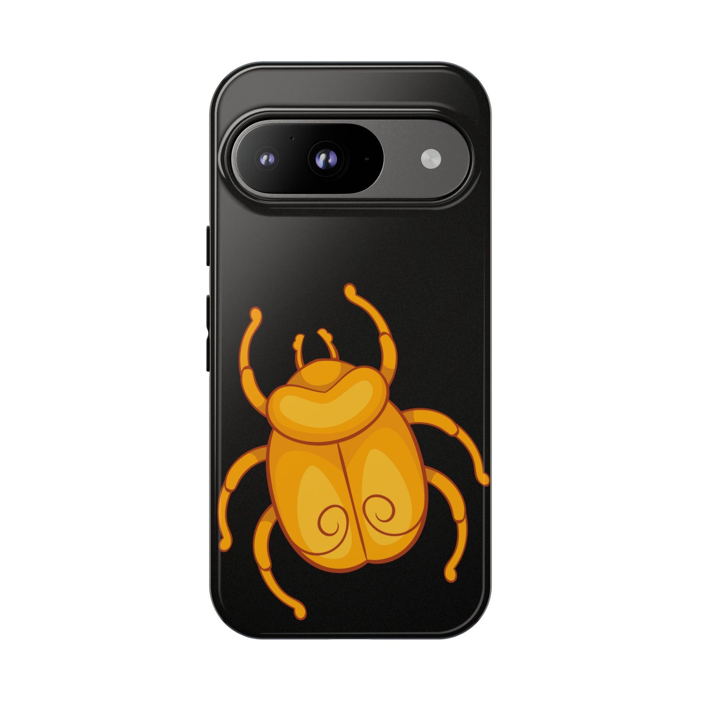 Ancient Egyptian Scarab Tough Phone Case - Gold Beetle Design, Mythological Insect Art, Compatible with iPhone, Galaxy, and Google Phones