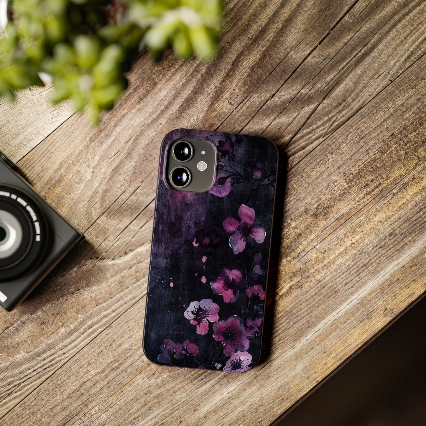Elegant Floral Slim Phone Case - Perfect Gift for Her, Stylish iPhone Cover, Birthday Surprise, Spring Accessory, Cute Phone Protector