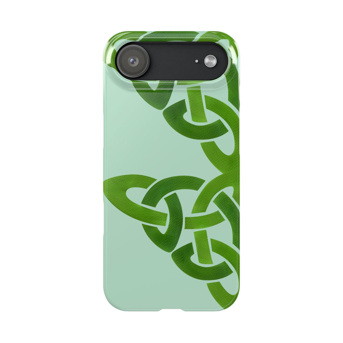 Celtic Knot Slim Phone Case, St. Patrick Design Phone Cover, Compatible with iPhone 17, 16, 15, 14, 13, 12, 11