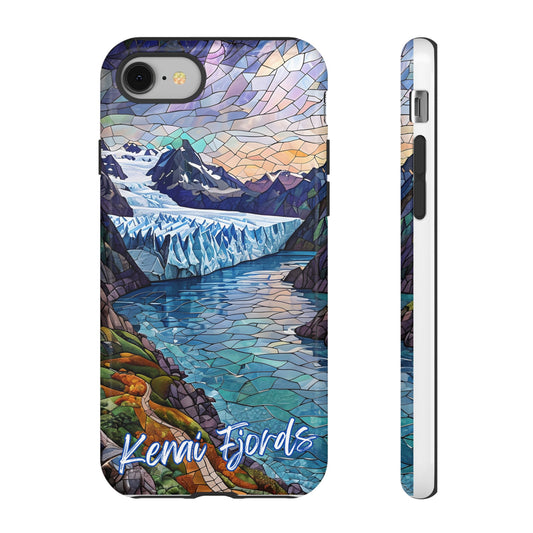 Kenai Fjords National Park Alaska Phone Case, Mosaic Phone Case, Mountain Nature Art, National Park Gift, Scenic Forest Phone Cover
