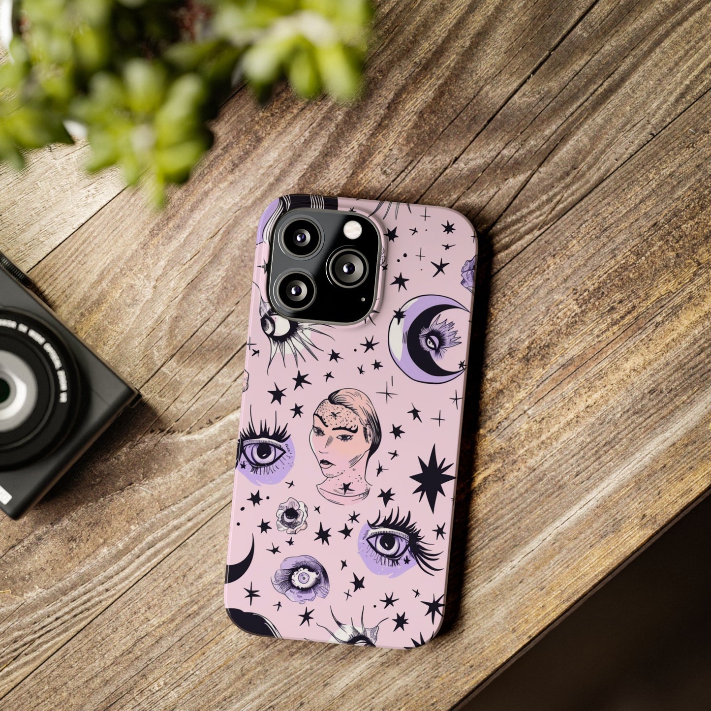 Celestial Slim Phone Cases - Stylish Cosmic Design, Personalized Phone Protectors, Astrology Gifts, Unique Phone Accessories, Moon & Stars