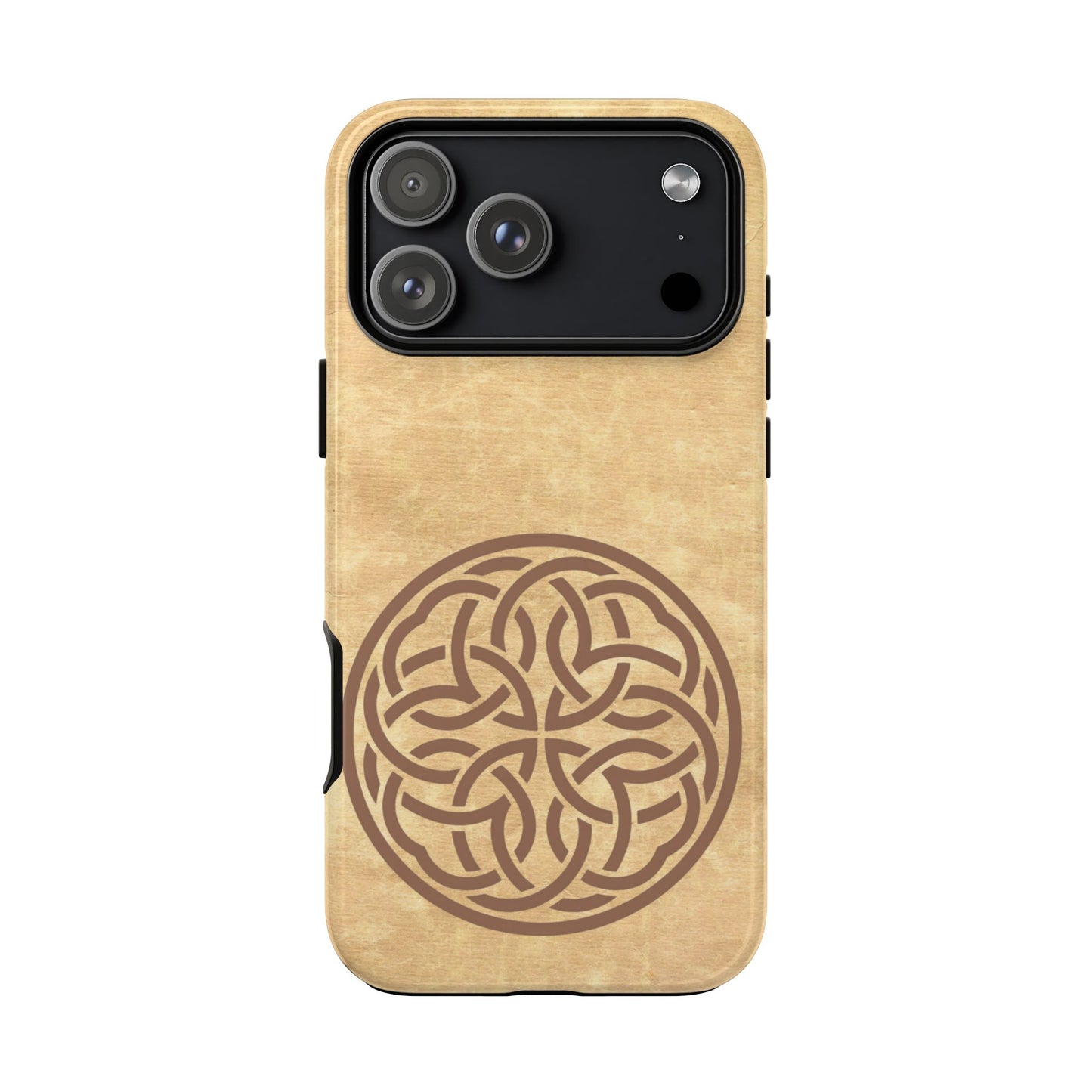 Celtic Shield Knot Tough Phone Case, Irish Medallion Emblem Design, Vintage Manuscript Celtic Crest iPhone Case, Heritage Gift