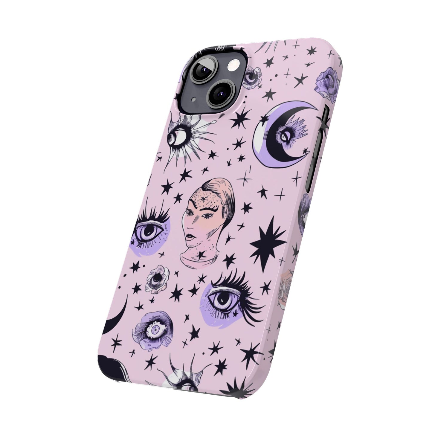 Celestial Slim Phone Cases - Stylish Cosmic Design, Personalized Phone Protectors, Astrology Gifts, Unique Phone Accessories, Moon & Stars