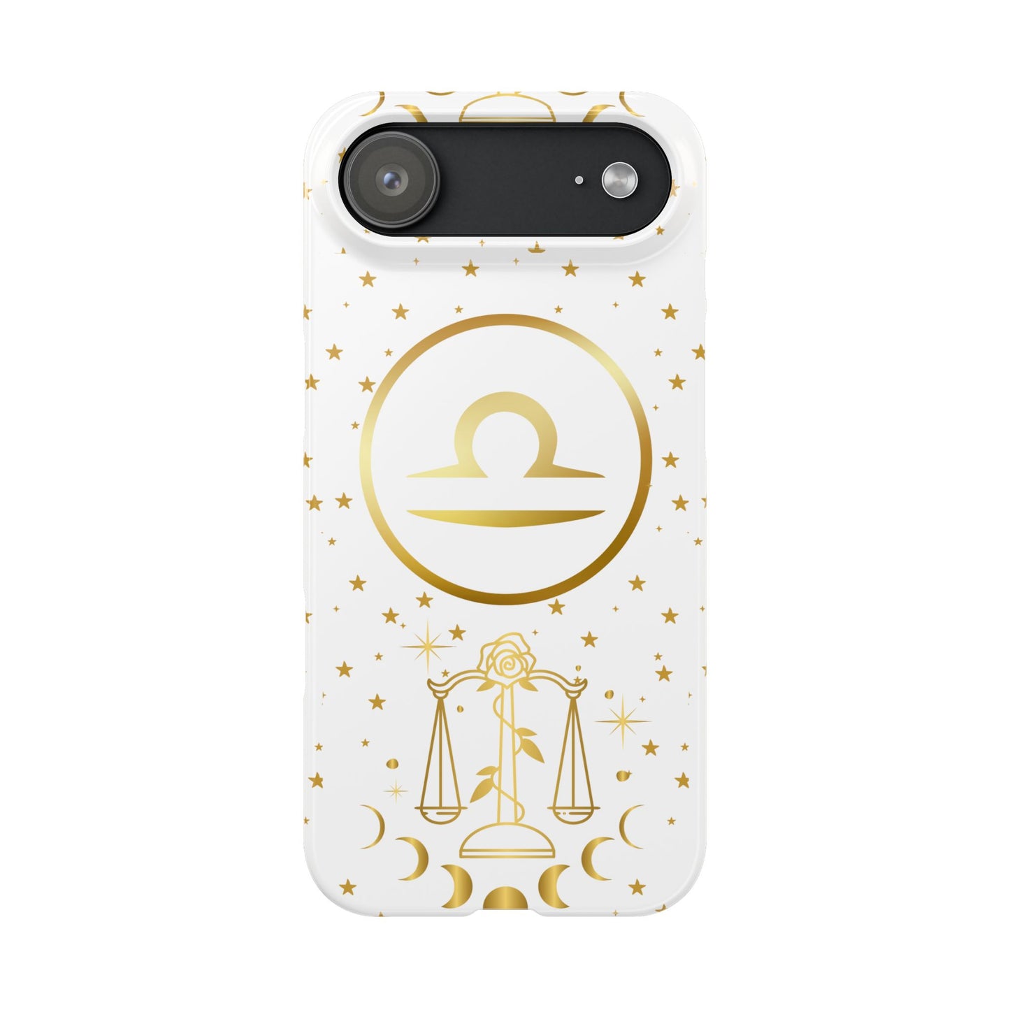Libra Zodiac Slim Phone Case Astrology Gift for Her, Celestial Star Sign Cover, Birthday Gift, Compatible with iPhone 17, 16, 15, 14, 13