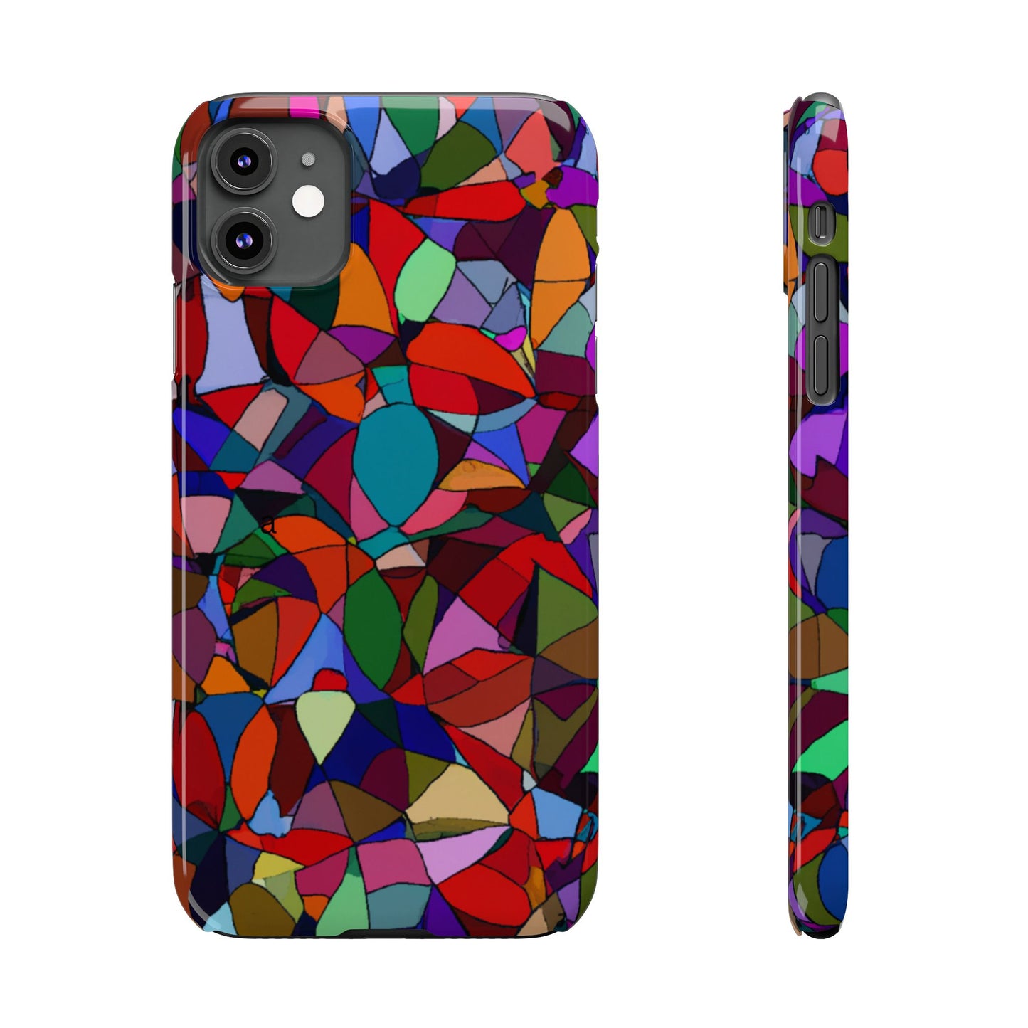 Vibrant Geometric Phone Case - Artistic Slim Cover for iPhone, Colorful Accessories, Unique Gift for Phone Lovers, Modern Art