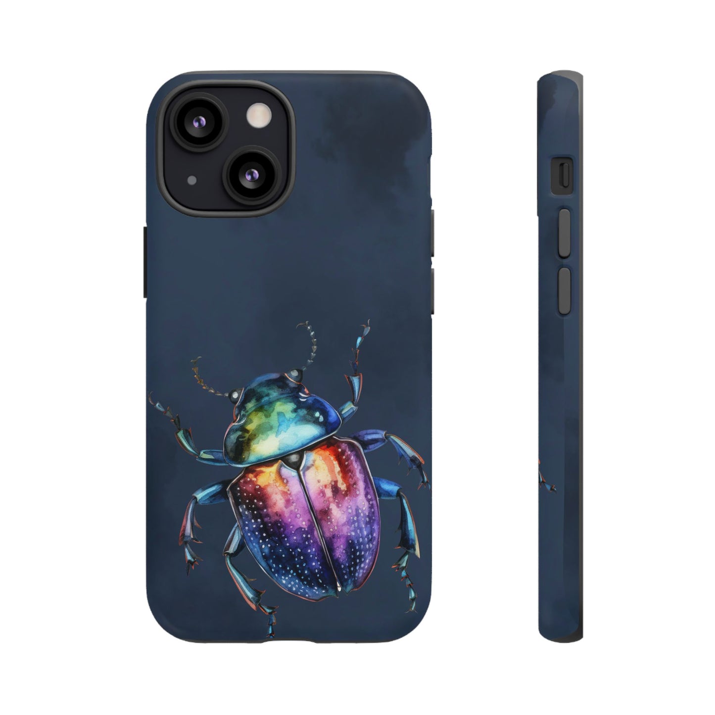 Iridescent Beetle Tough Phone Case - Insect Art Design, Nature-Inspired Pattern, Compatible with iPhone, Galaxy, and Google Phones