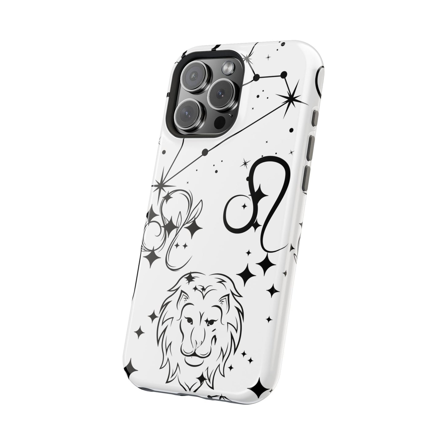 Leo Zodiac Magnetic Phone Case, Astrology Gift for Her, Celestial Star Sign Cover, Compatible with iPhone 17, 16, 15, 14, 13