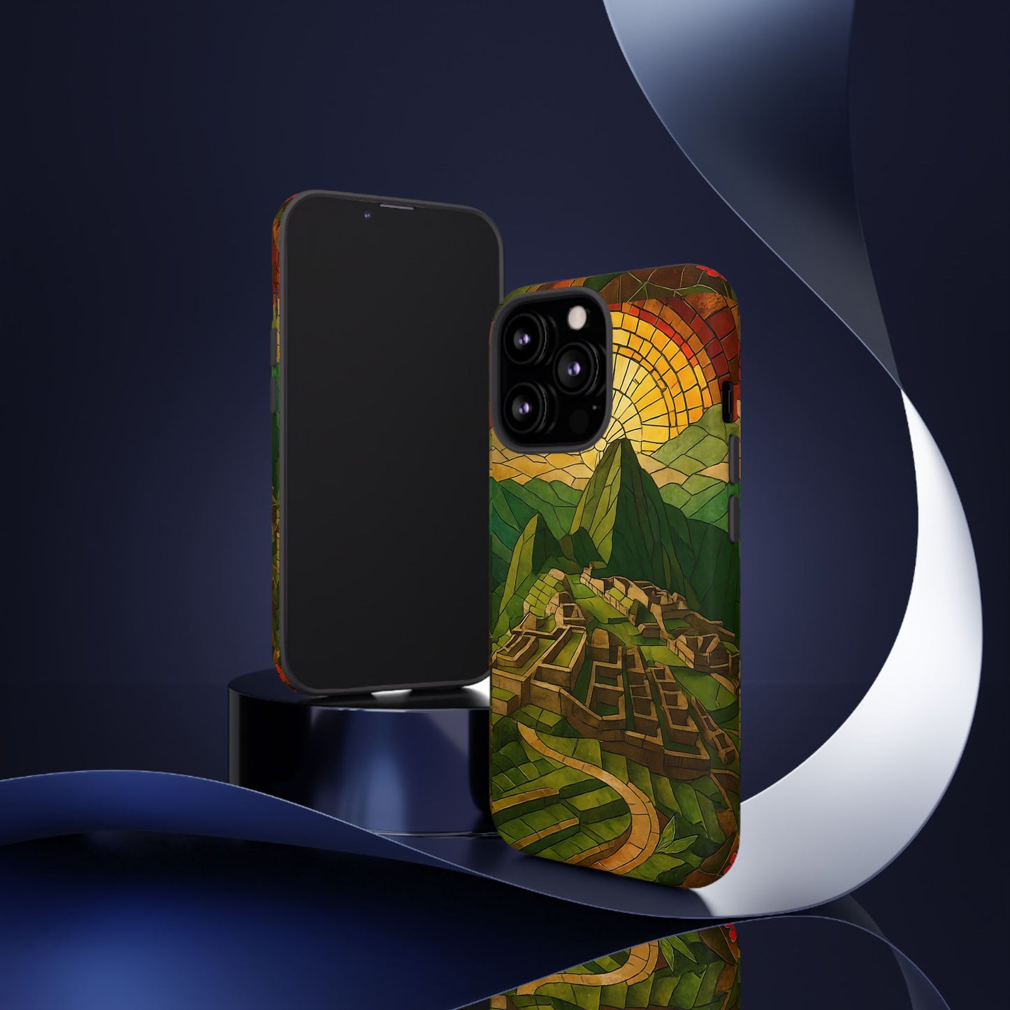 Inca Ruins Tough Phone Case - Machu Picchu Landmark Design, Historic Peru Travel Aesthetic Compatible with iPhone, Galaxy, and Google Phones