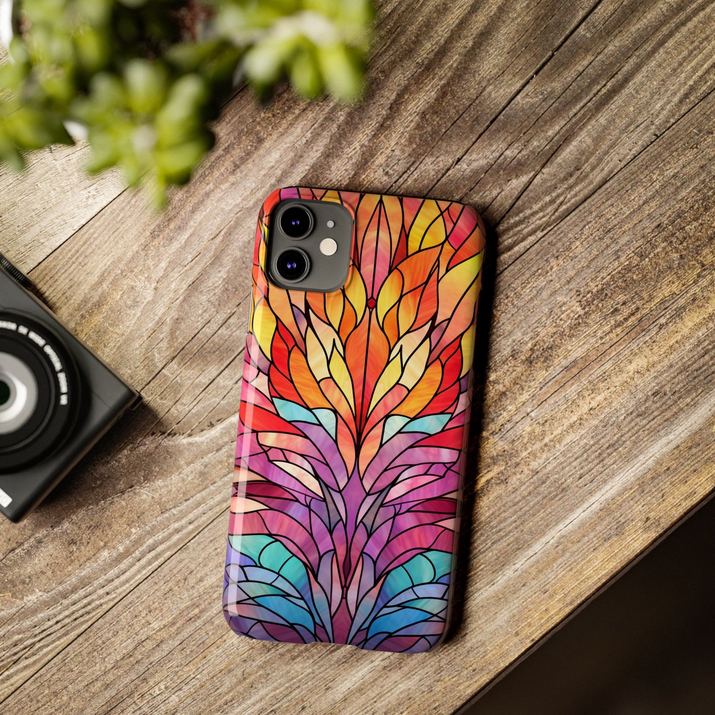 Vibrant Floral Slim Phone Cases, Colorful Smartphone Cover, Artistic Phone Skin, Unique Gift for Her, Nature-Inspired Accessory