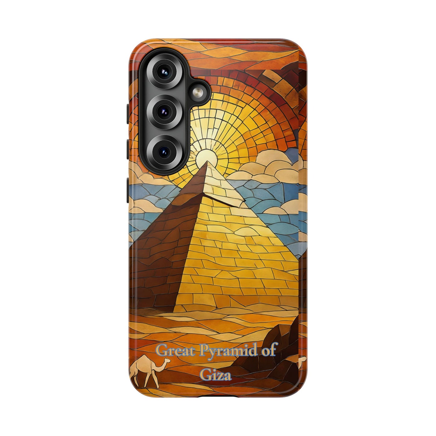 Great Pyramid of Giza Tough Phone Case - Ancient Egypt Aesthetic, World Wonder Art Design, Compatible with iPhone, Galaxy, and Google Phones