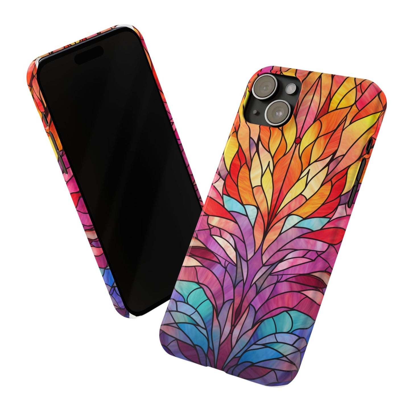 Vibrant Floral Slim Phone Cases, Colorful Smartphone Cover, Artistic Phone Skin, Unique Gift for Her, Nature-Inspired Accessory