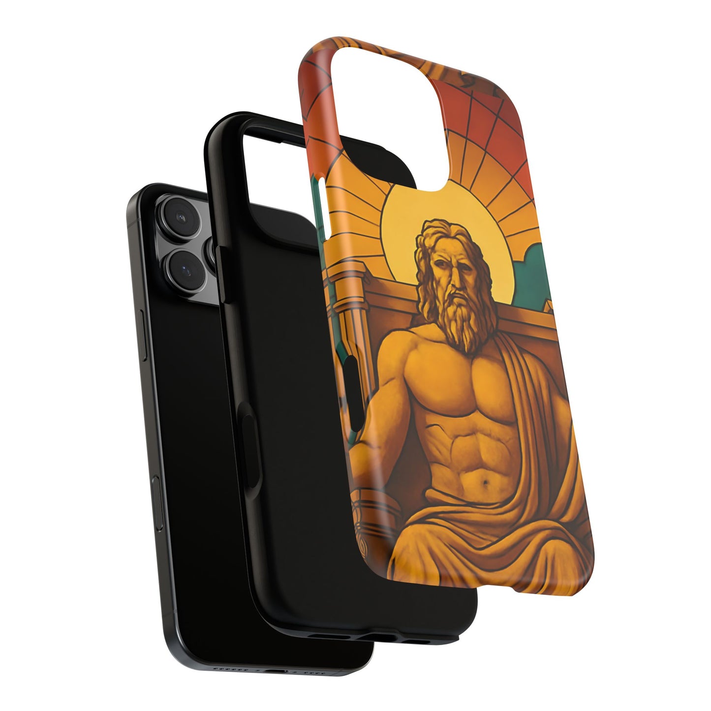 Olympia Zeus Statue Tough Phone Case - Classic Greek Art Design, Historic World Wonder Aesthetic, Compatible with iPhone, Galaxy, and Google