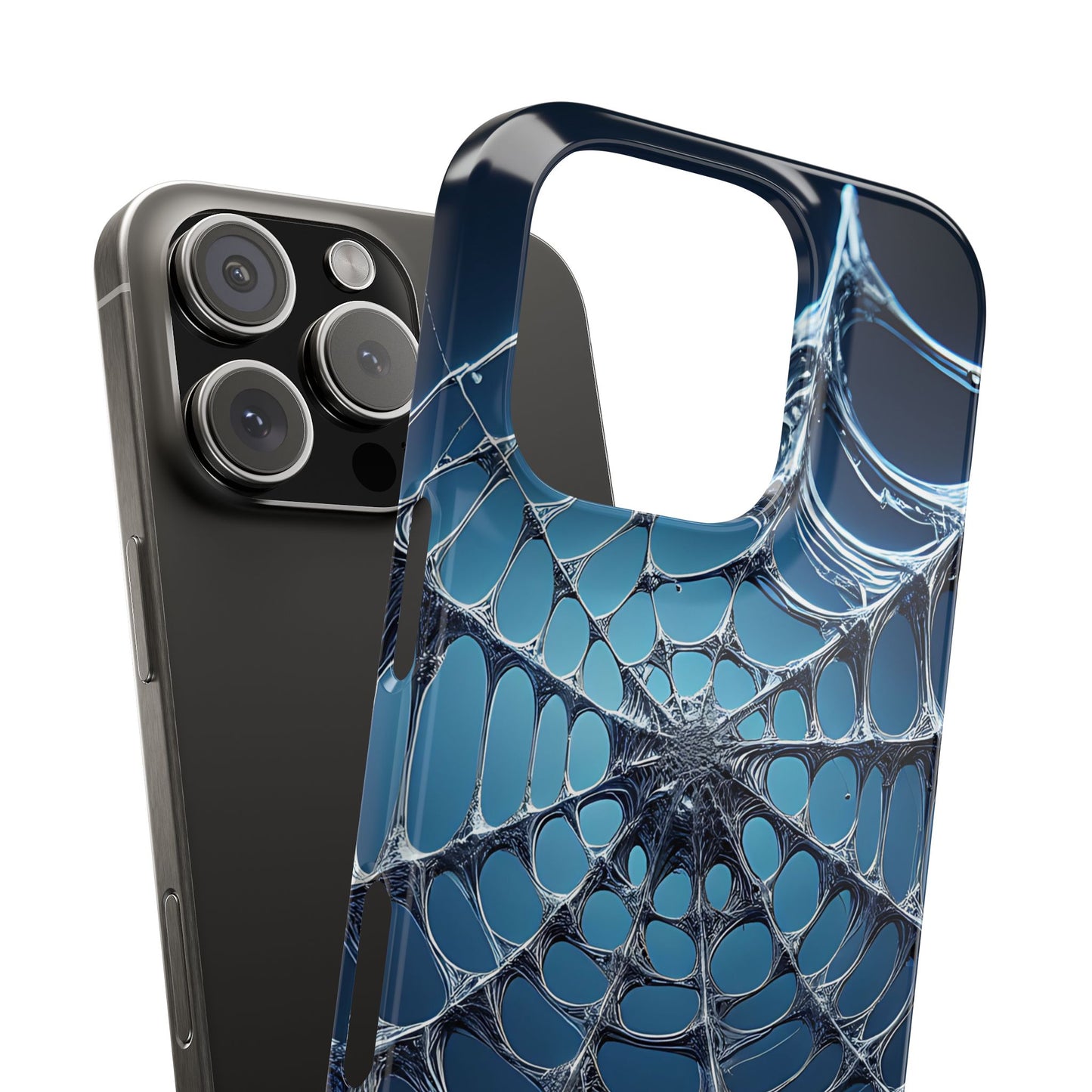 Spider Web Slim Phone Case - Artistic Design for Halloween, Unique Gift, Phone Accessories, Trendy Tech Style, Eco-Friendly Case