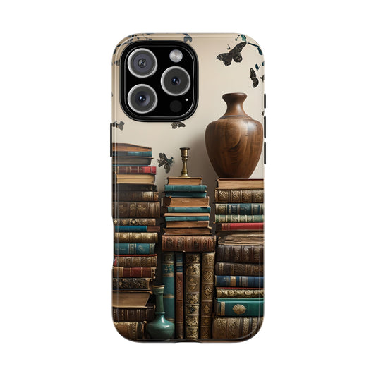 Bookish Phone Case, Book Lover Cozy Witch Aesthetic Phone Cover, Potion Bookshelf, compatible with iPhone, Galaxy, Pixel,  Book Lover Gift