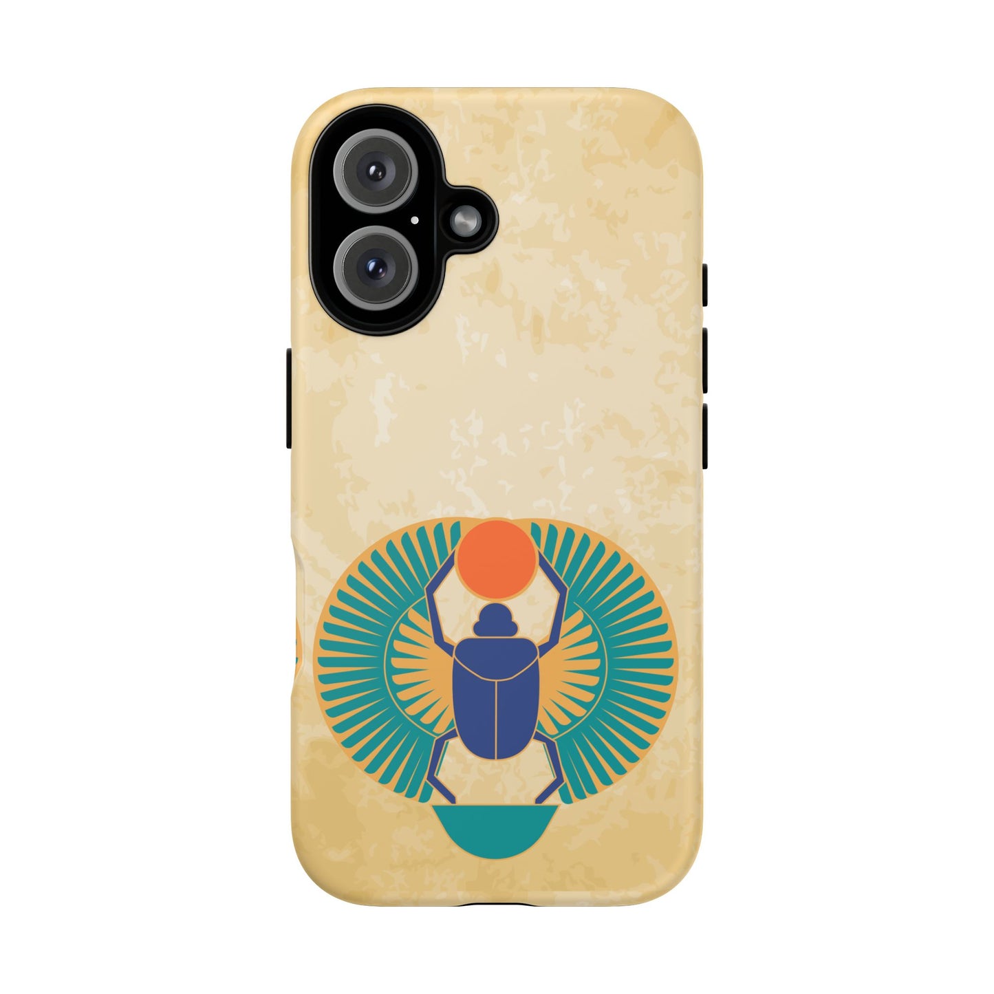 Ancient Egyptian Scarab Beetle Tough Phone Case - Symbol of Rebirth Design, Mythological Art, Compatible with iPhone, Galaxy, and Google