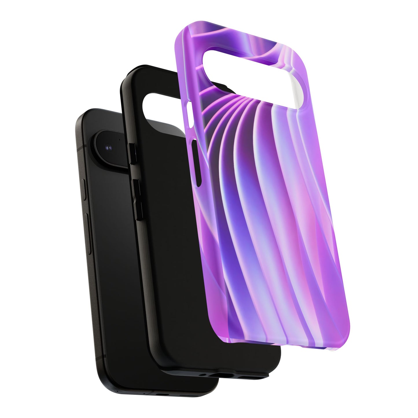 Lavender Wave Tough Phone Case - Abstract Gradient Art, Purple Aesthetic Design, Compatible with iPhone, Galaxy, and Google Phones