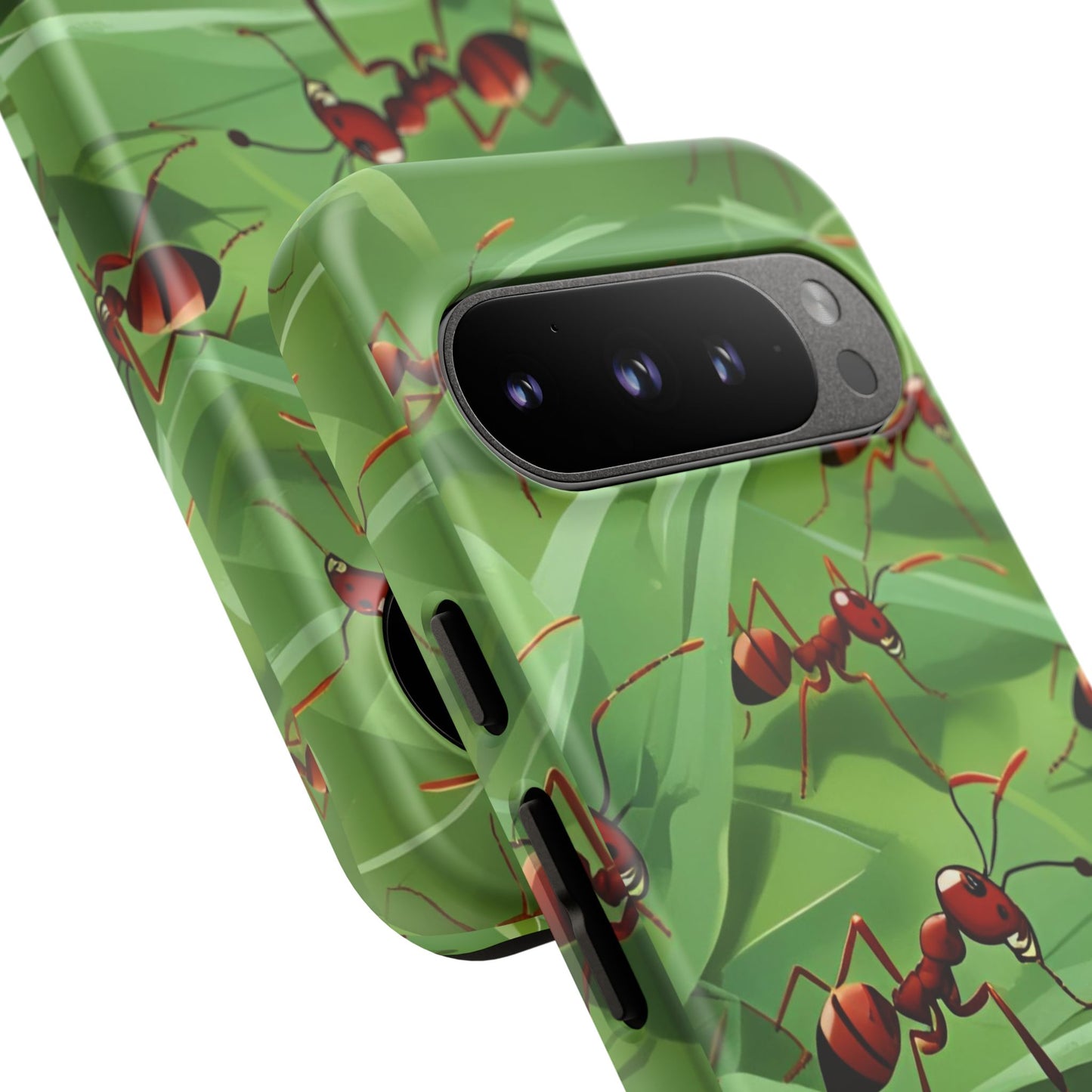 Marching Ant Pattern Tough Phone Case - Realistic Insect Art, Minimalist Nature Aesthetic, Compatible with iPhone, Galaxy, and Google Phones