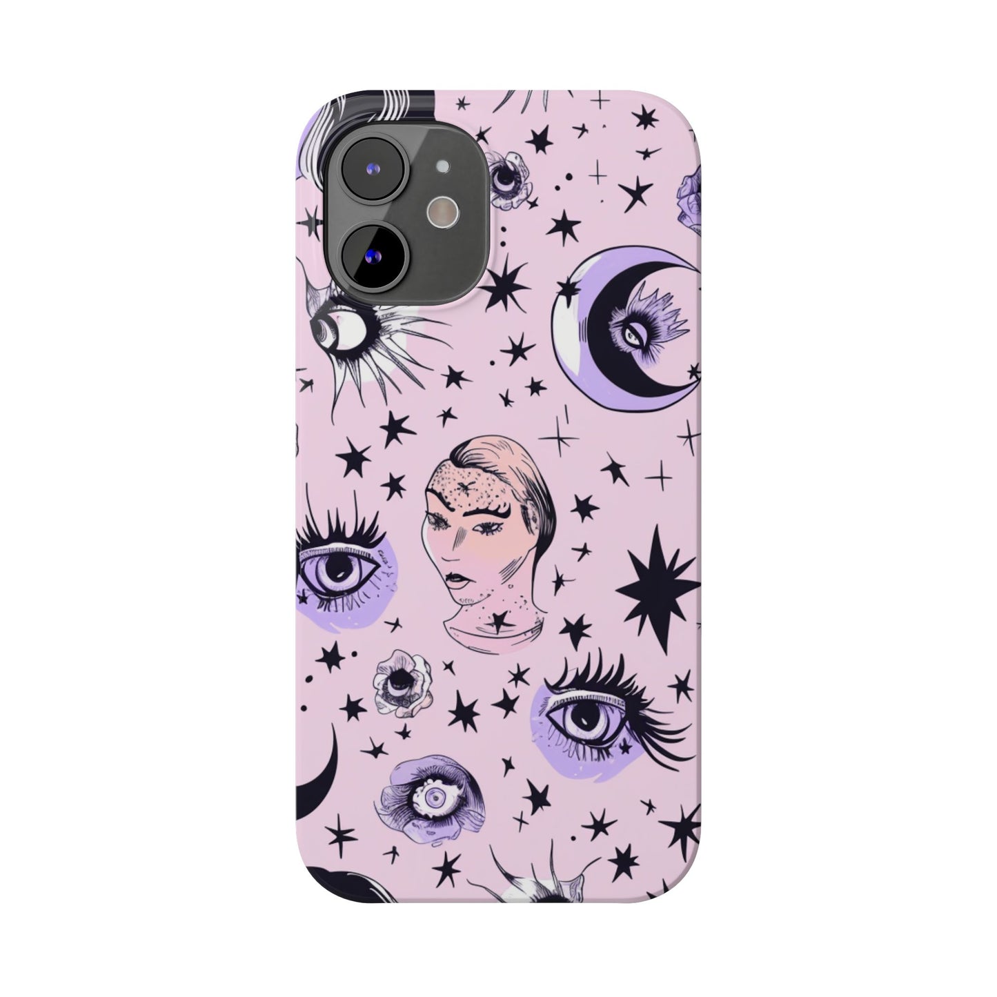 Celestial Slim Phone Cases - Stylish Cosmic Design, Personalized Phone Protectors, Astrology Gifts, Unique Phone Accessories, Moon & Stars