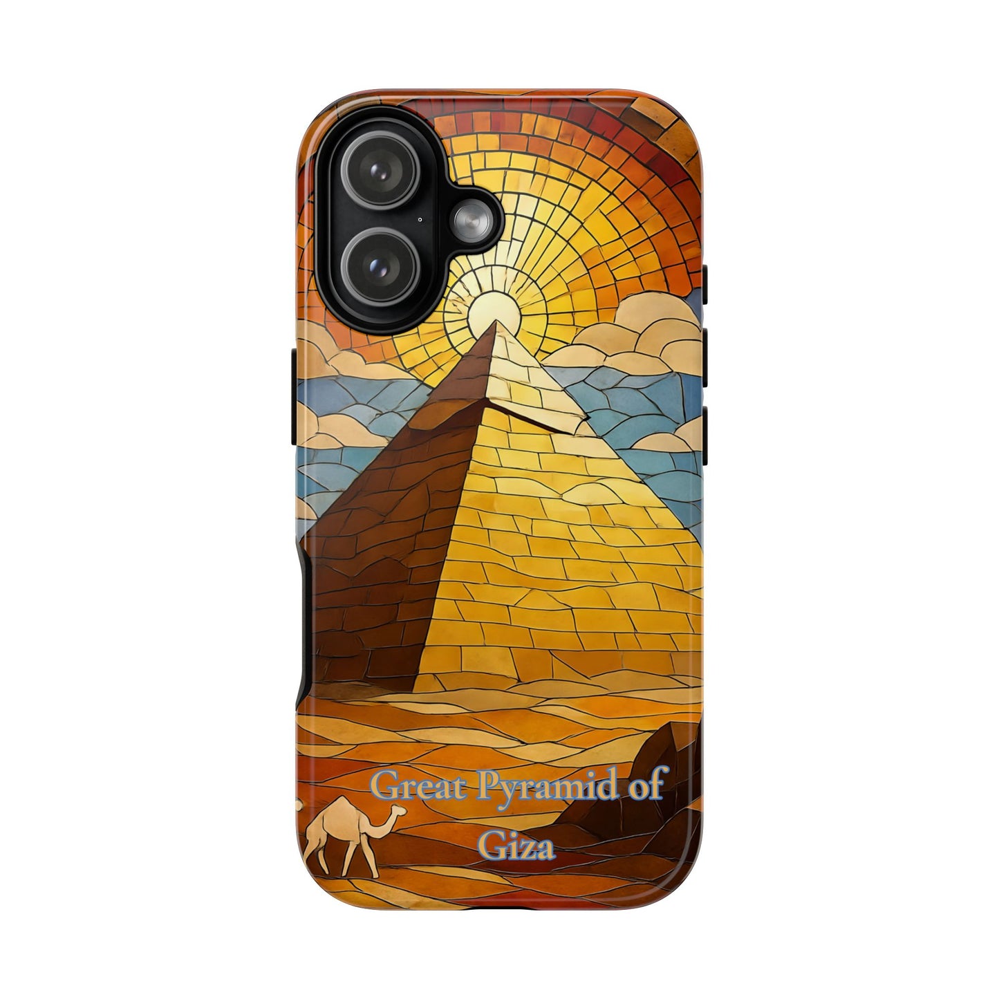 World Wonders Tough Phone Case, Great Pyramid of Giza, Compatible with iPhone 17, 16, 15, 14, 13, Galaxy, Google
