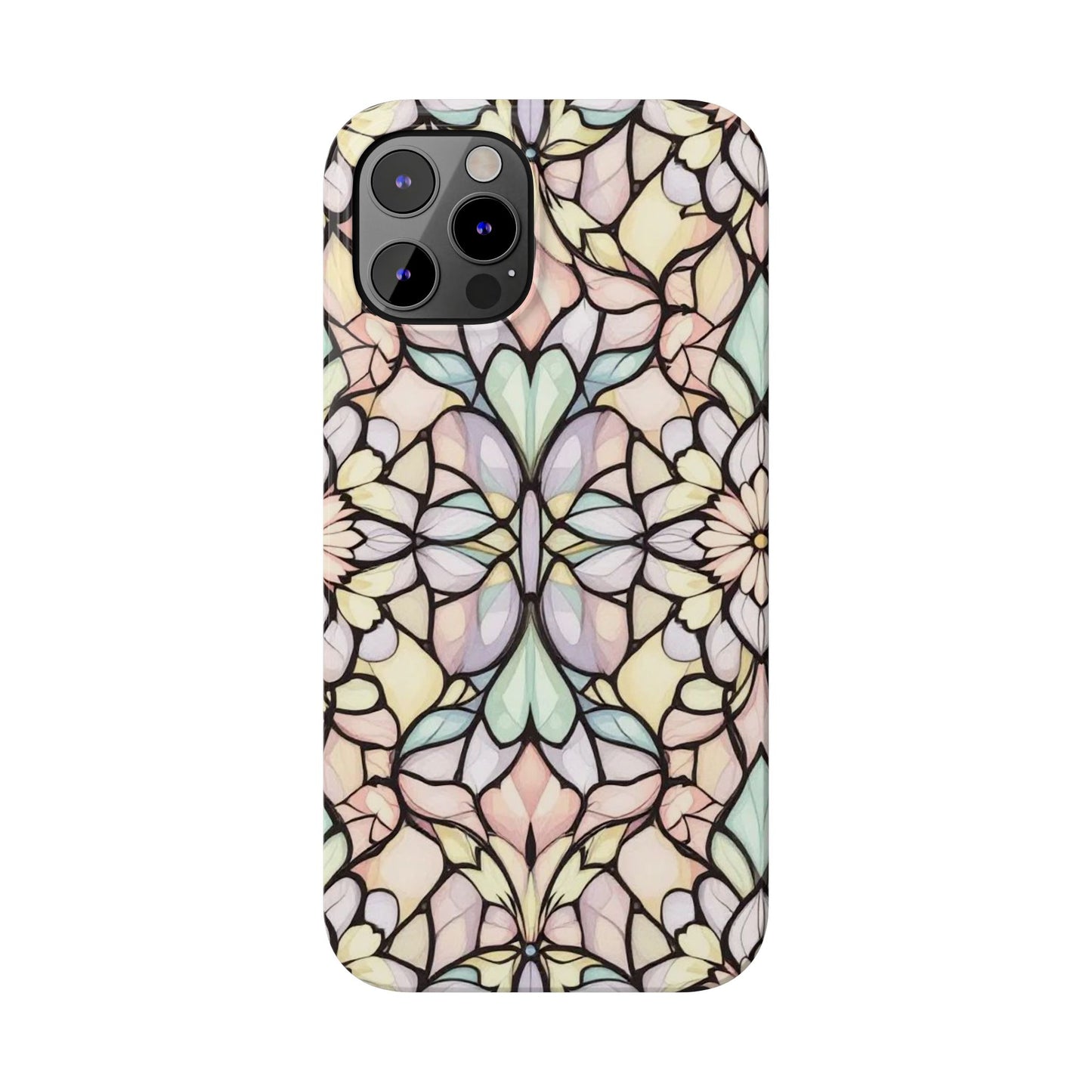 Floral Pattern Slim Phone Case - Perfect Gift for Nature Lovers, Stylish Accessory, Mobile Protection, Unique Design, Spring Vibes