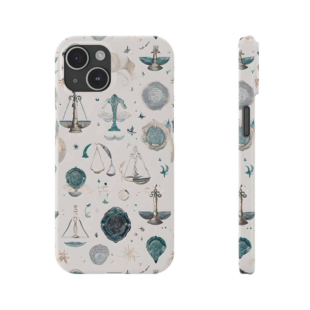 Libra Zodiac Slim Phone Case Astrology Gift for Her, Celestial Star Sign Cover, Birthday Gift, Compatible with iPhone 17, 16, 15, 14, 13