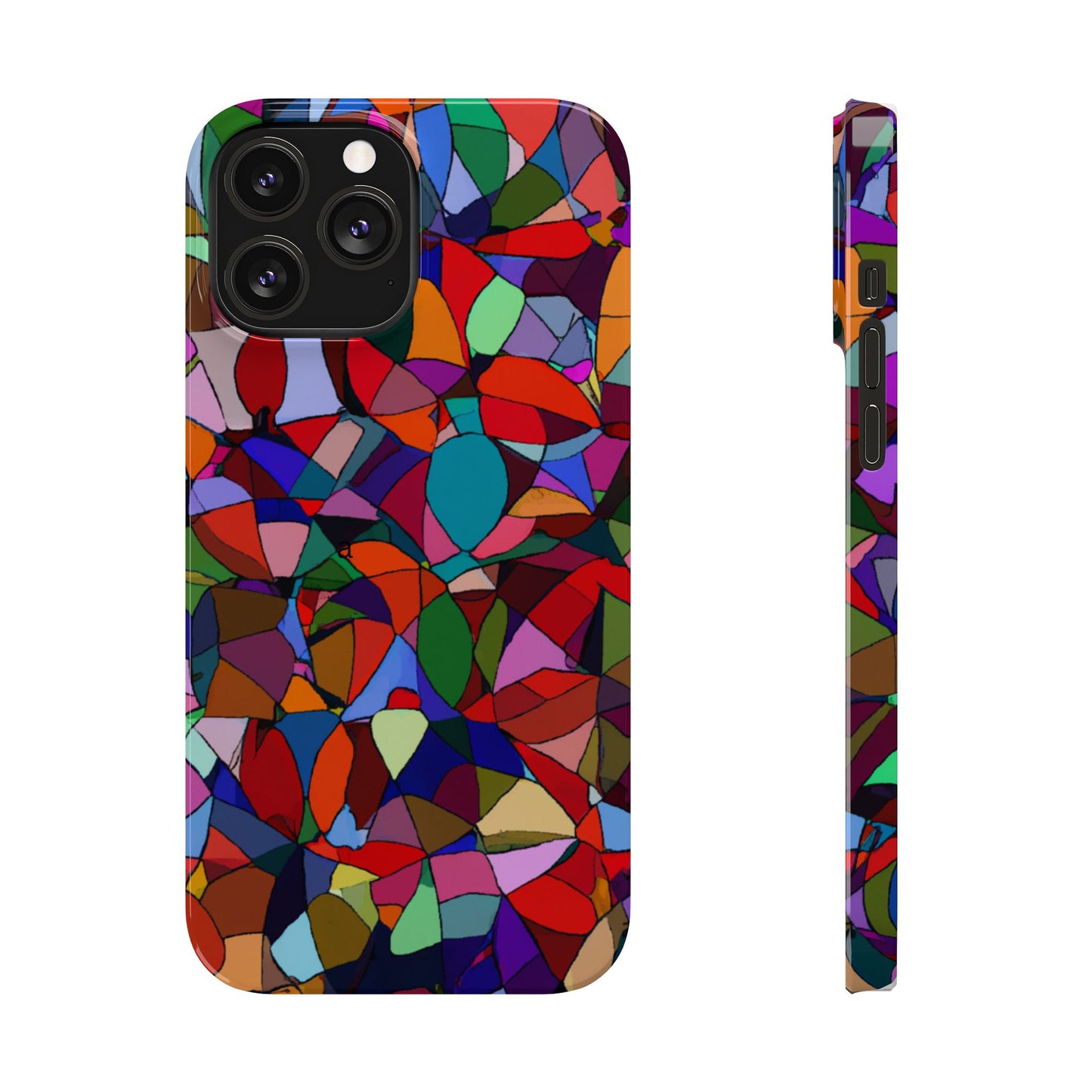 Colorful Stained Glass Modern Abstract- Colorful Art, Stylish Accessory, Fun Gift, Unique Design, Phone Protection