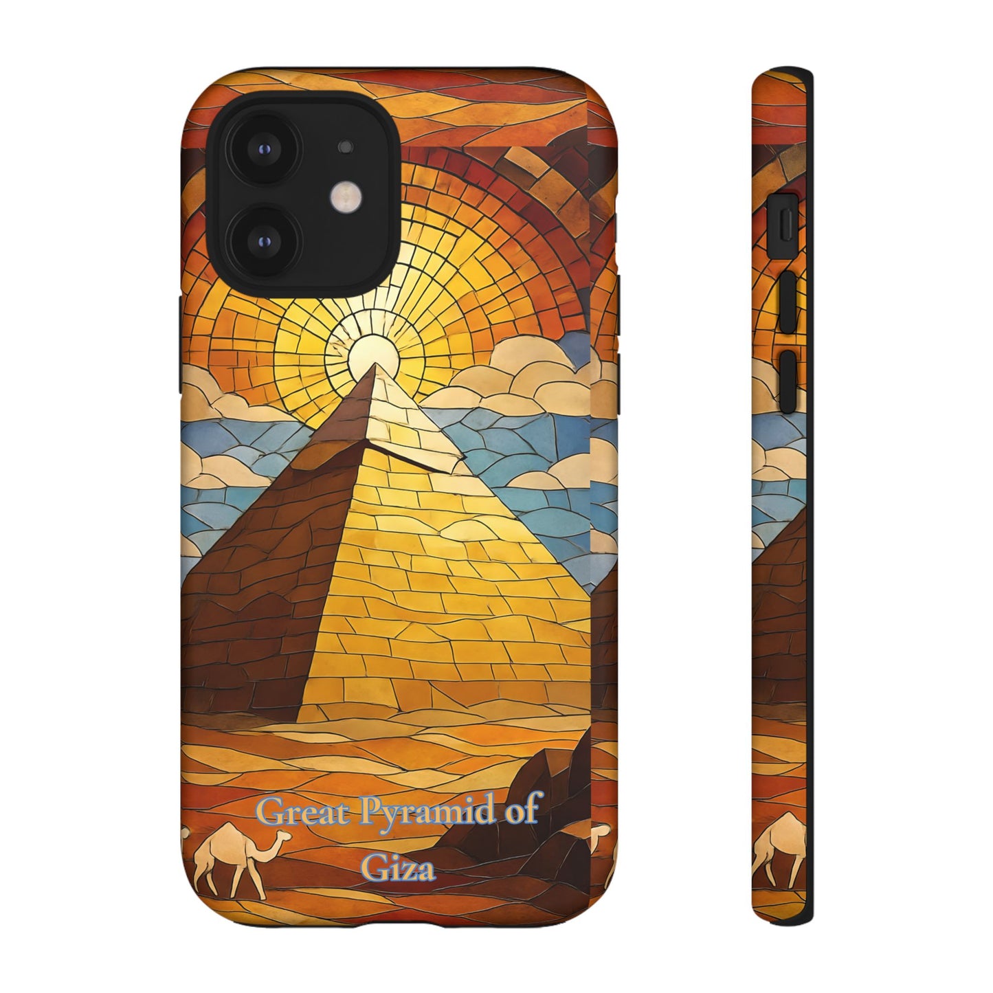 Great Pyramid of Giza Tough Phone Case - Ancient Egypt Aesthetic, World Wonder Art Design, Compatible with iPhone, Galaxy, and Google Phones