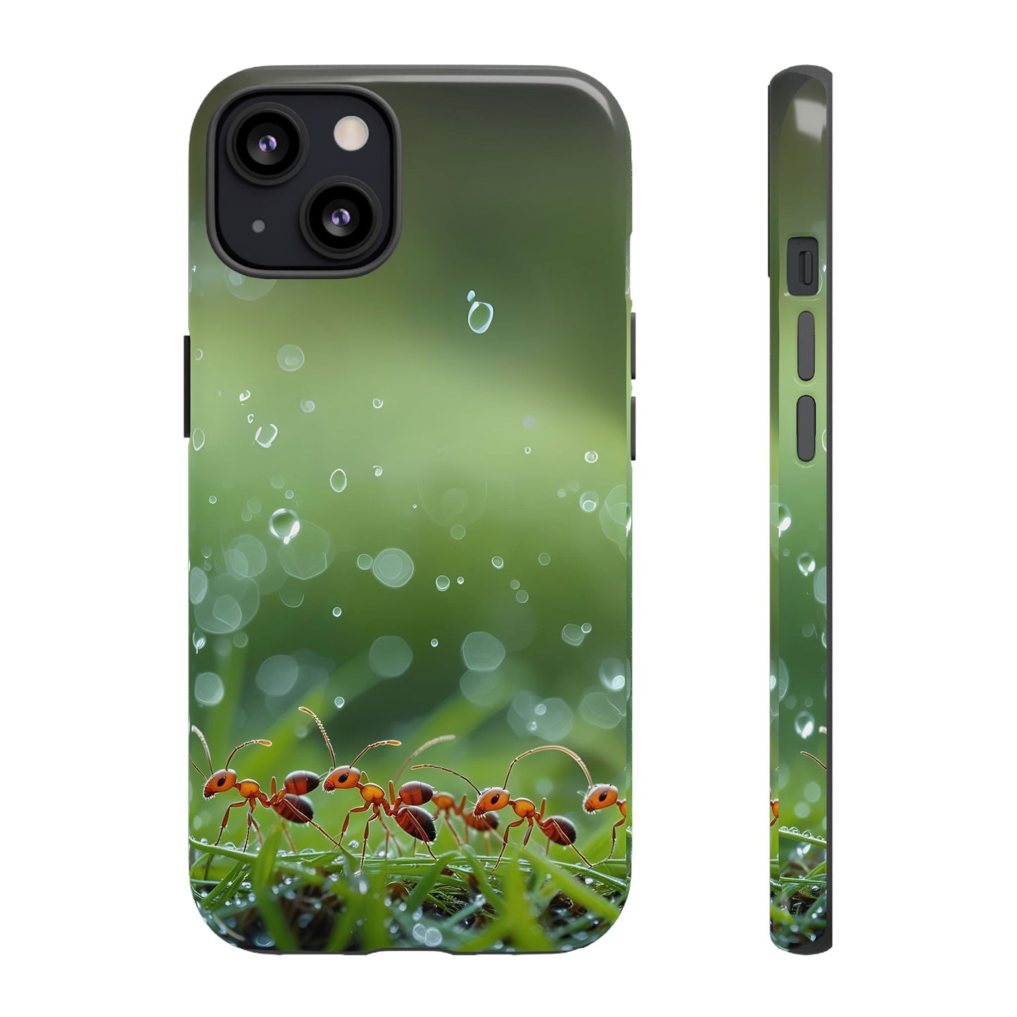 Marching Ant Pattern Tough Phone Case - Realistic Insect Art, Minimalist Nature Aesthetic, Compatible with iPhone, Galaxy, and Google Phones