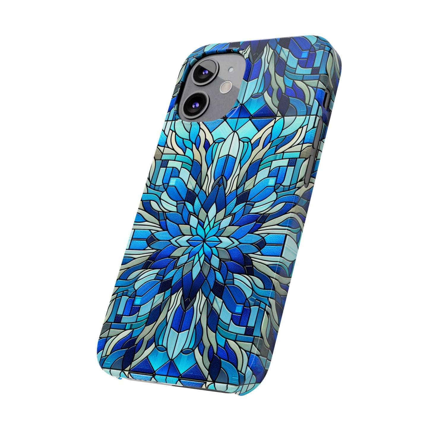 Stained Glass Slim Phone Cases, Floral Phone Covers, Unique Gifts, Artistic Phone Skins, Smartphone Accessories, Stylish Cases