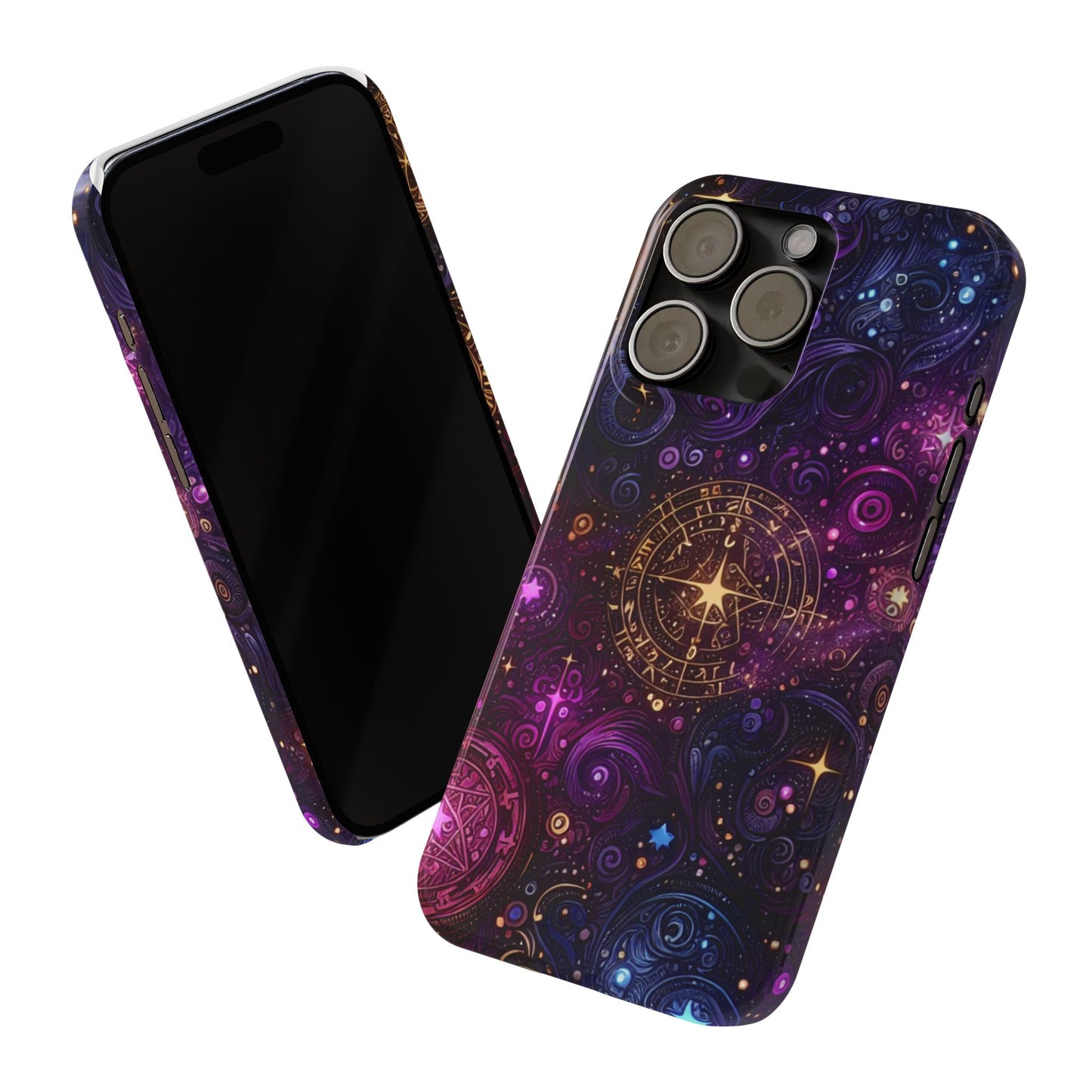 Galactic Slim Phone Cases - Cosmic Design, Astrology Gift, Galaxy Phone Cover, Starry Night Case, Space Lover Accessory