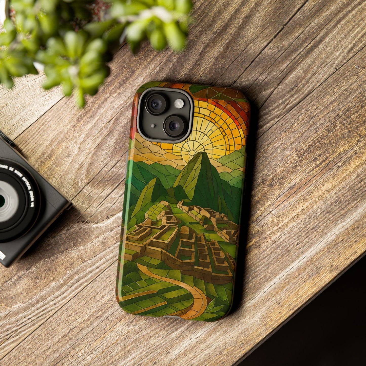 Inca Ruins Tough Phone Case - Machu Picchu Landmark Design, Historic Peru Travel Aesthetic Compatible with iPhone, Galaxy, and Google Phones