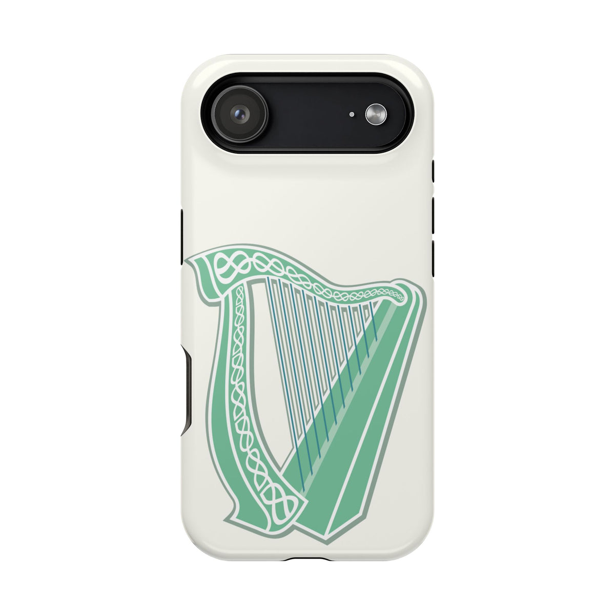 Irish Harp Magnetic Phone Case, Celtic Heritage Ireland Symbol Art Compatible with iPhone 17, 16, 15, 14, 13