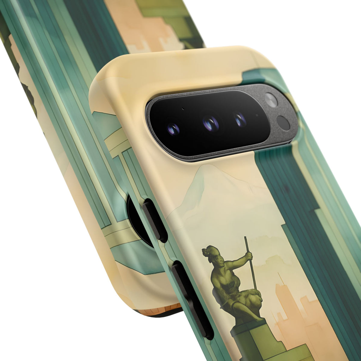 Portland Cityscape Phone Case • Urban Skyline Art Tough Case • Watercolor City Aesthetic • Gift for Travelers • Compatible with iPhone, Galaxy, Google