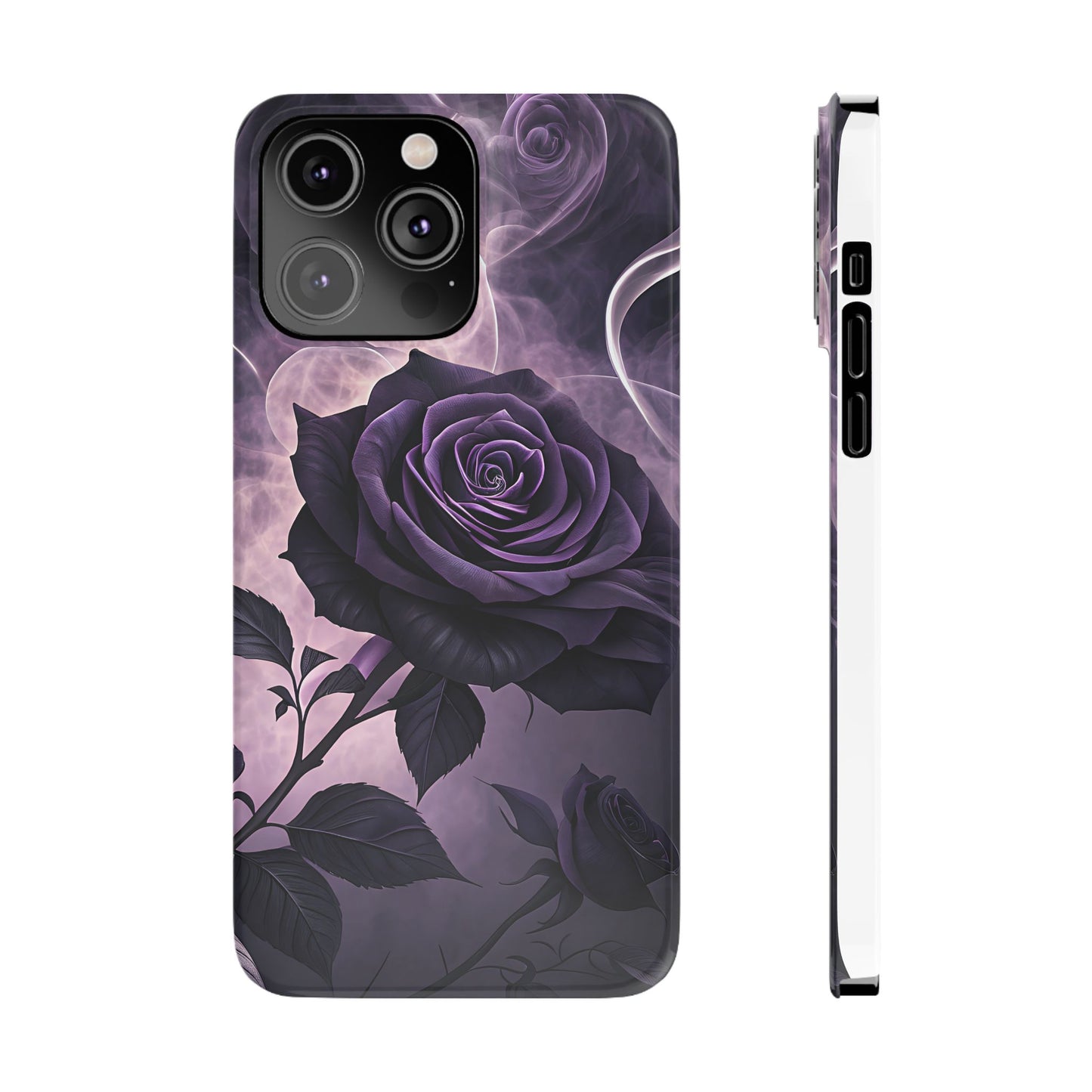 Elegant Purple Rose Phone Cases, Stylish Slim Cases for Flower Lovers, Floral Accessories, Birthday Gifts, Unique Phone Covers