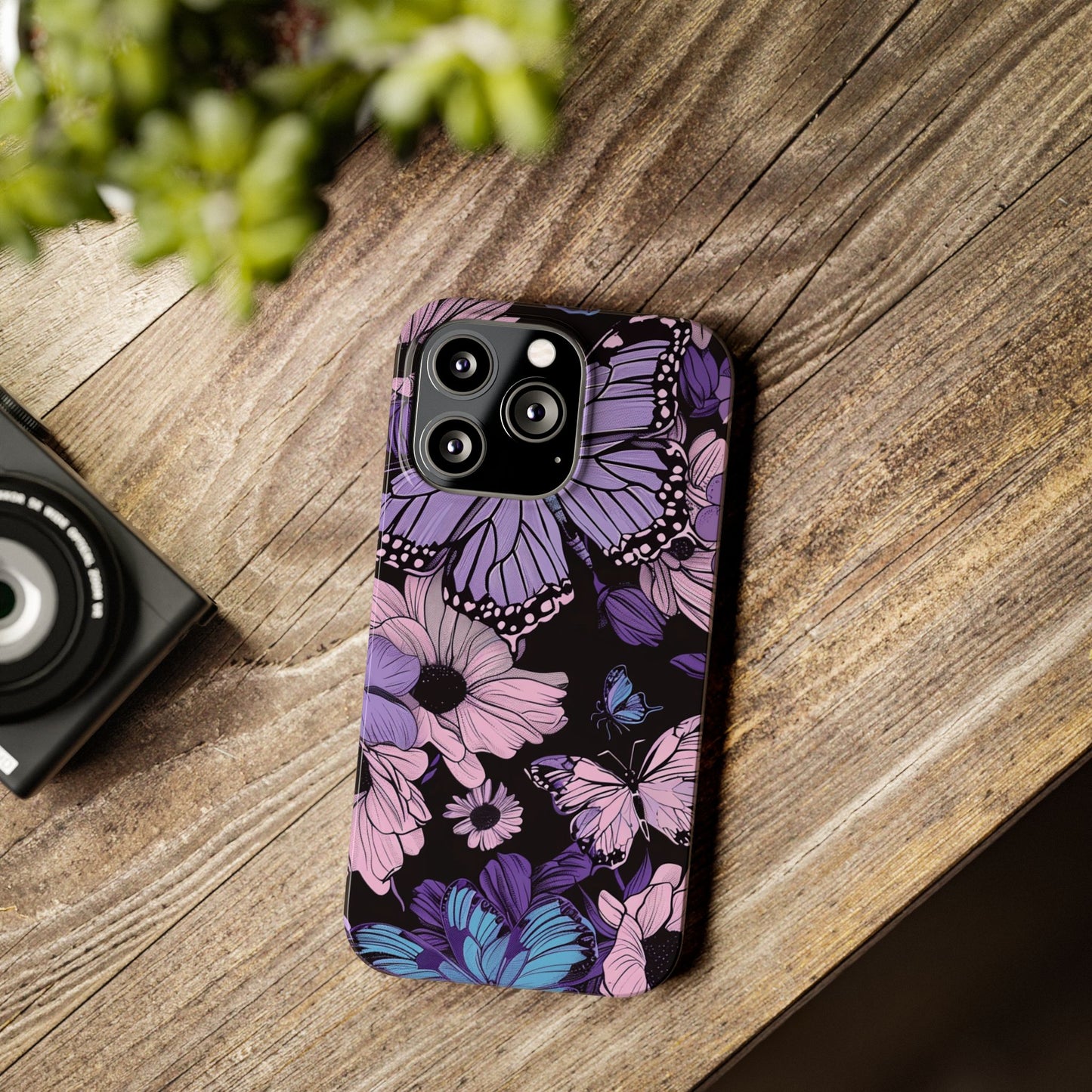 Butterfly Floral Phone Case | Slim Phone Cases for Nature Lovers, Floral Gifts, Trendy Accessories, Spring Vibes, Unique Phone Cover