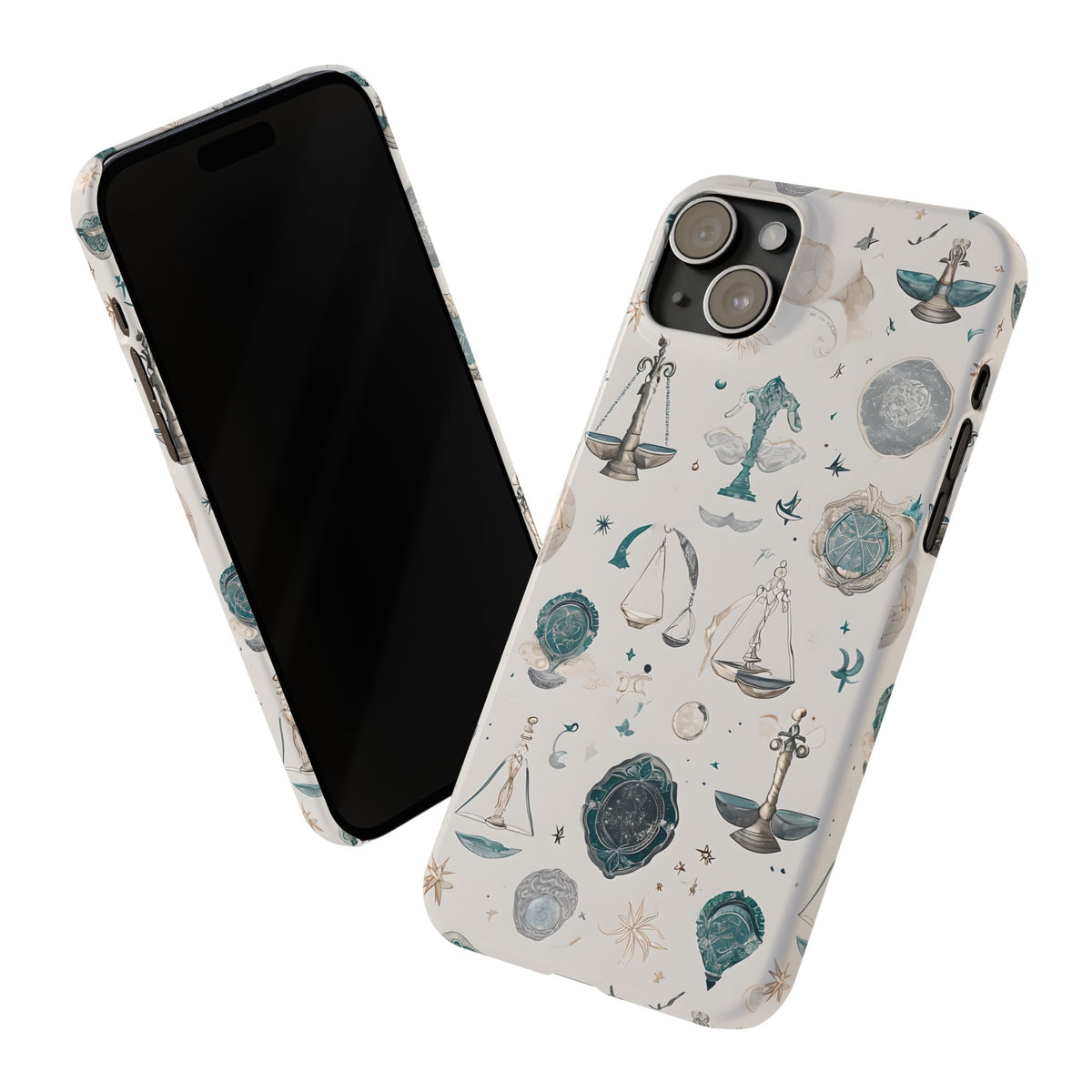 Libra Zodiac Slim Phone Case Astrology Gift for Her, Celestial Star Sign Cover, Birthday Gift, Compatible with iPhone 17, 16, 15, 14, 13