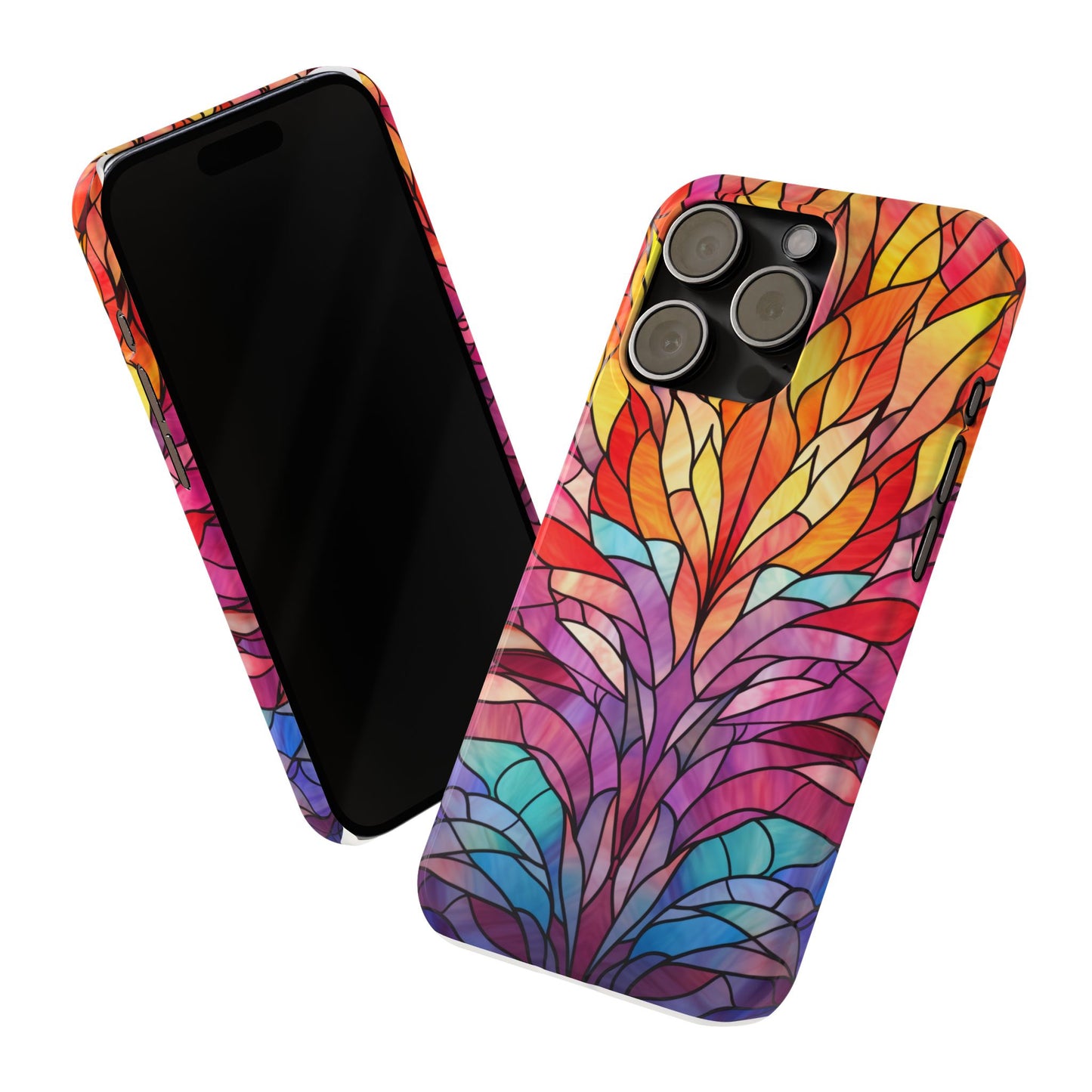 Vibrant Floral Slim Phone Cases, Colorful Smartphone Cover, Artistic Phone Skin, Unique Gift for Her, Nature-Inspired Accessory