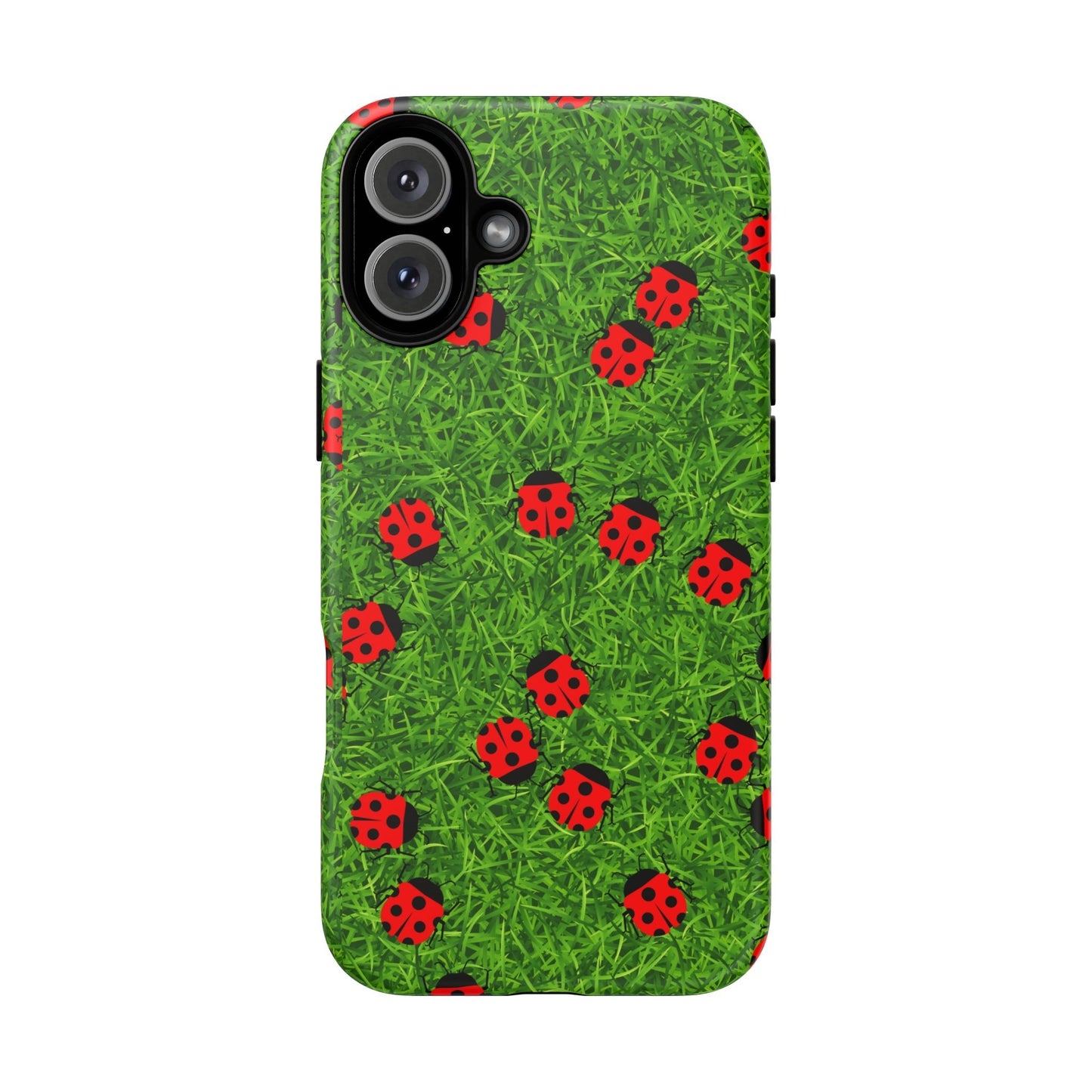Ladybug Tough Phone Case - Cute Insect Aesthetic, Nature Pattern Art Design, Compatible with iPhone, Galaxy, and Google Phones