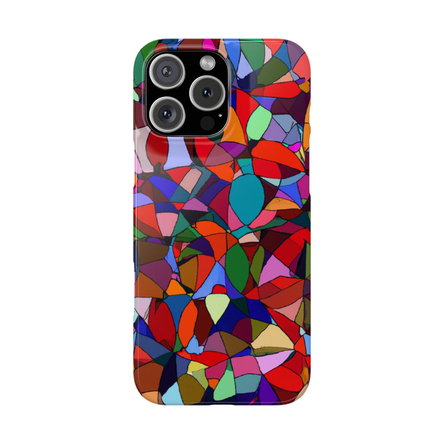 Colorful Stained Glass Modern Abstract- Colorful Art, Stylish Accessory, Fun Gift, Unique Design, Phone Protection