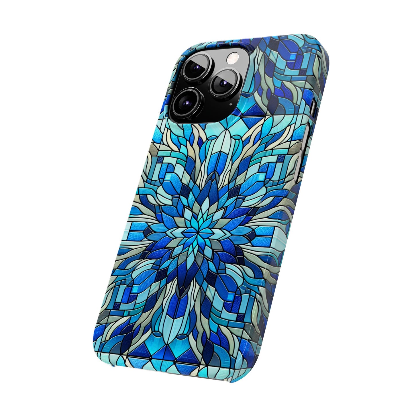 Stained Glass Slim Phone Cases, Floral Phone Covers, Unique Gifts, Artistic Phone Skins, Smartphone Accessories, Stylish Cases