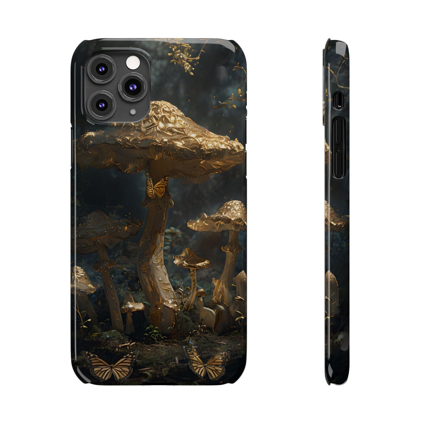 Enchanted Forest Slim Phone Cases, Fantasy Phone Cover, Mushroom Design, Nature Lover Gift, Boho Chic Cell Phone Case