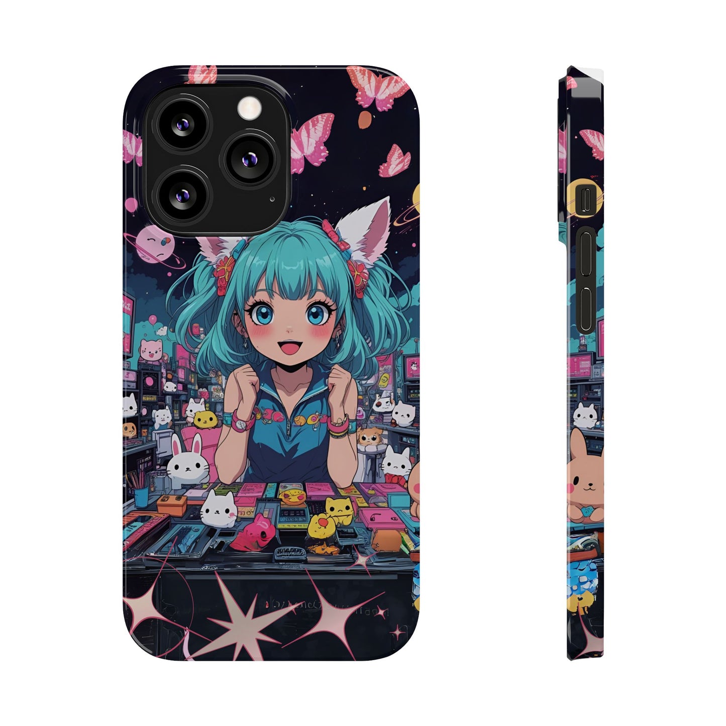 Cute Slim Phone Case, Kawaii Anime Phone Case, Aesthetic Phone Cover, Gift for Anime Lovers, Fun Mobile Accessory