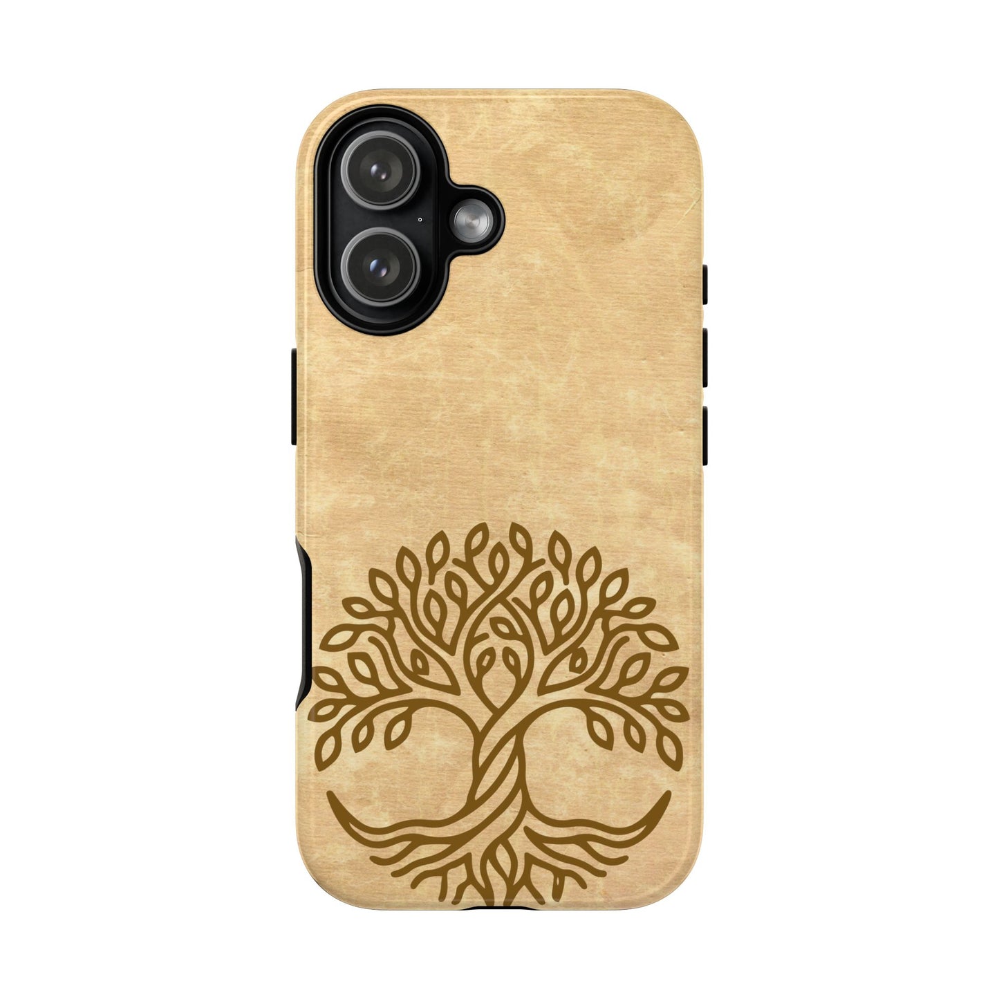 Celtic Tree of Life Tough Phone Case Manuscript Parchment Irish Symbol Cover iPhone 17 16 15 14 13 Galaxy Google