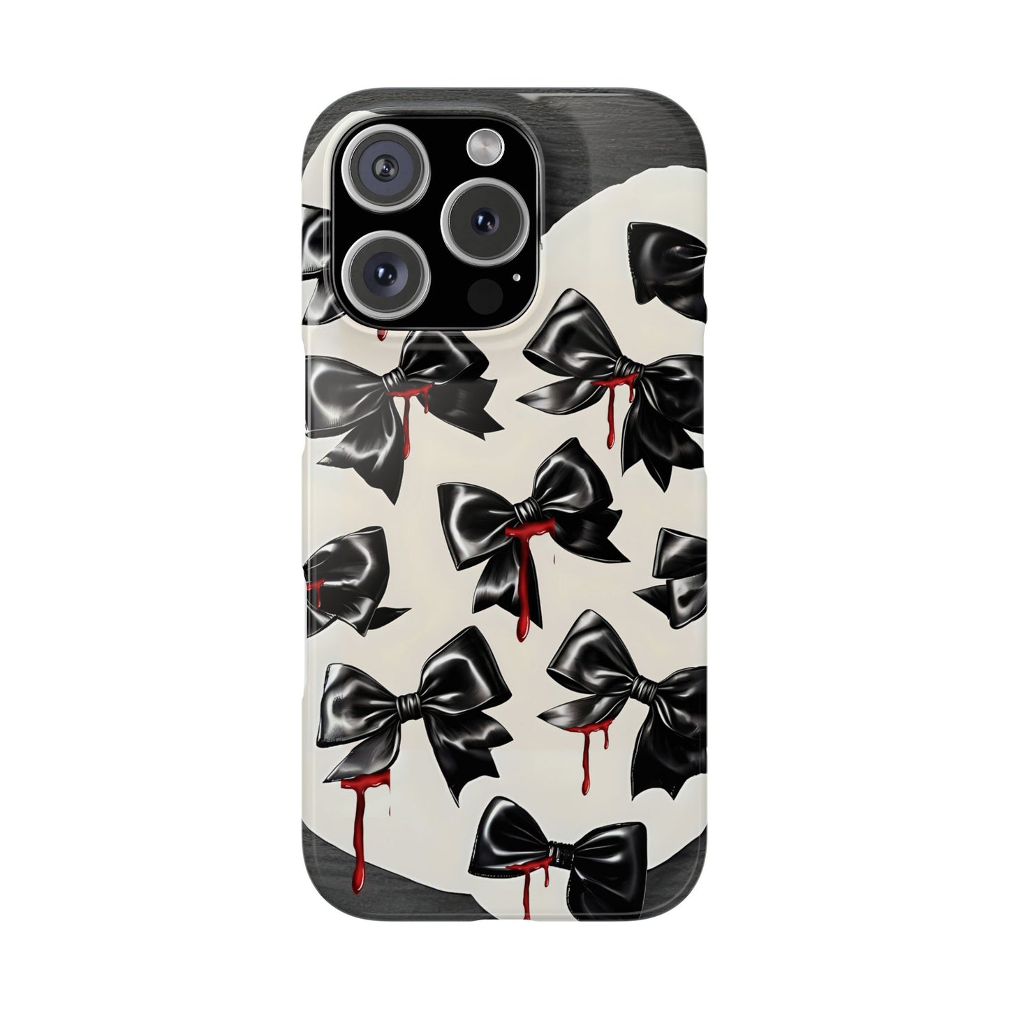 Spooky Halloween Slim Phone Case, Goth Coquette Aesthetic, Cute Horror Style, Perfect for Birthdays and Special Occasions