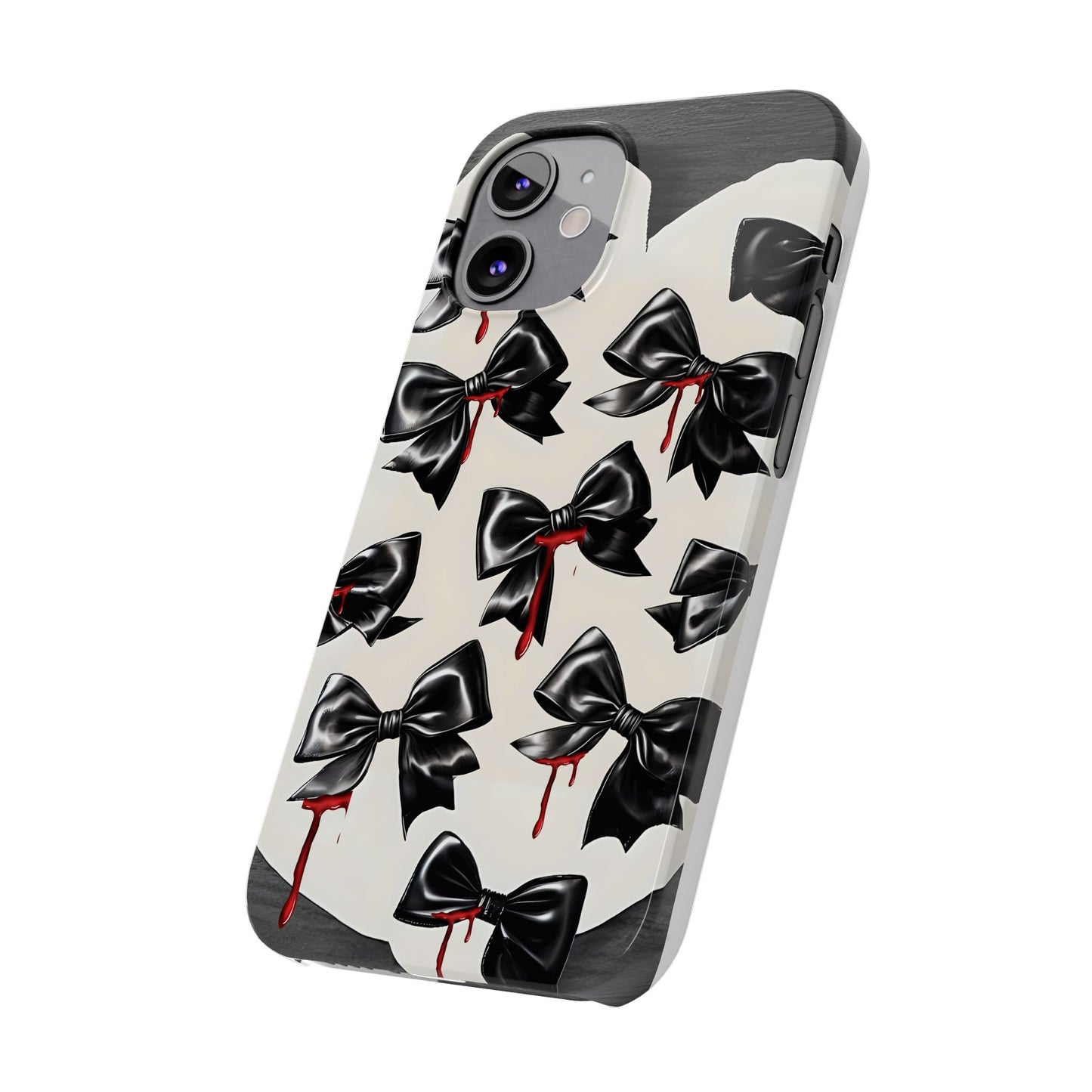 Spooky Halloween Slim Phone Case, Goth Coquette Aesthetic, Cute Horror Style, Perfect for Birthdays and Special Occasions