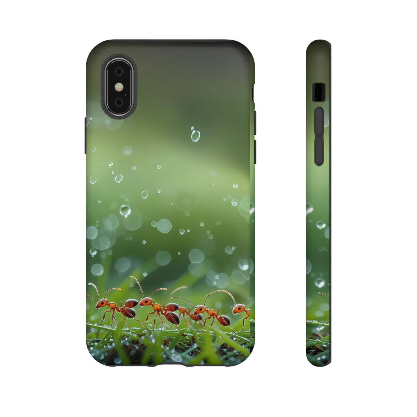 Marching Ant Pattern Tough Phone Case - Realistic Insect Art, Minimalist Nature Aesthetic, Compatible with iPhone, Galaxy, and Google Phones