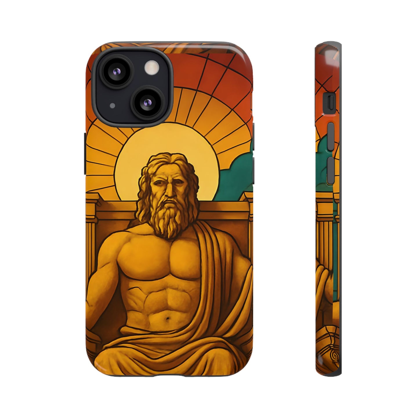 Olympia Zeus Statue Tough Phone Case - Classic Greek Art Design, Historic World Wonder Aesthetic, Compatible with iPhone, Galaxy, and Google