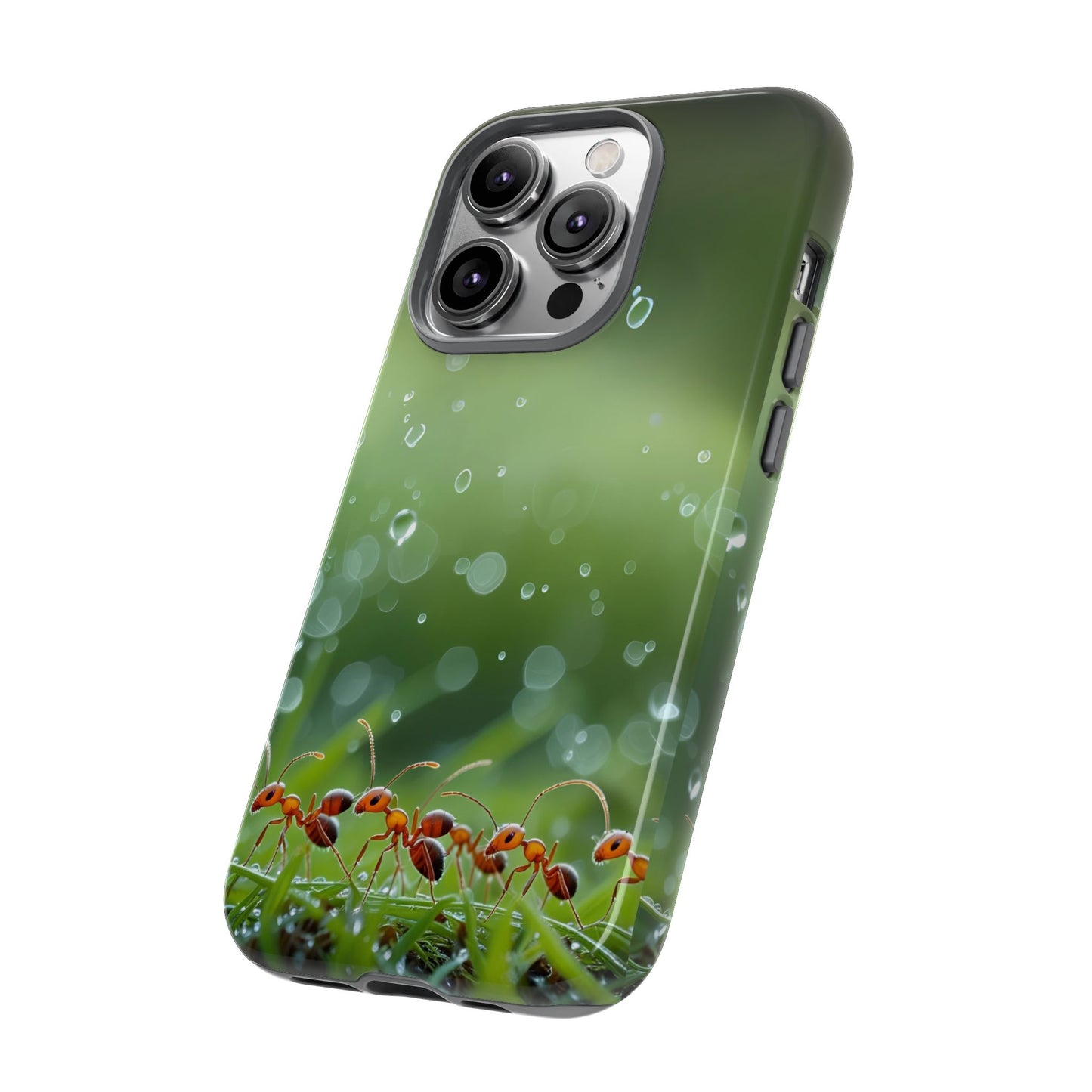 Marching Ant Pattern Tough Phone Case - Realistic Insect Art, Minimalist Nature Aesthetic, Compatible with iPhone, Galaxy, and Google Phones