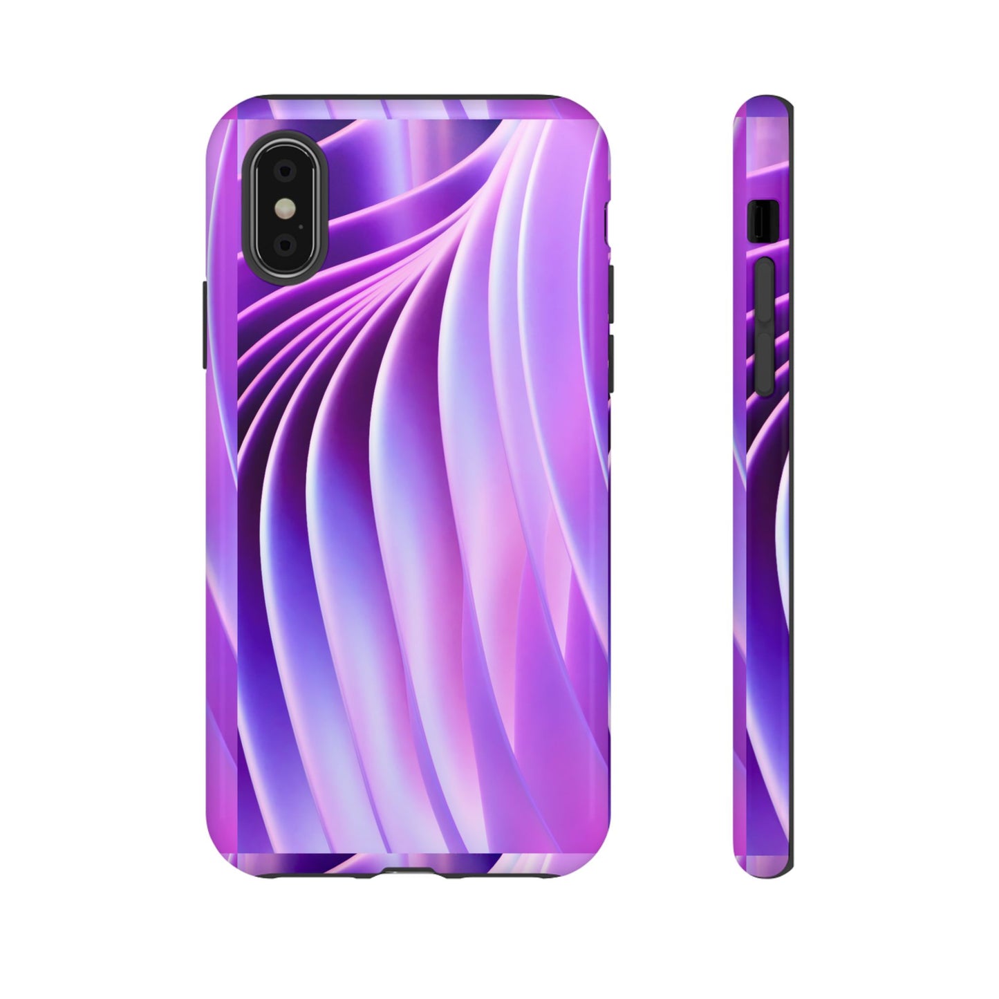 Lavender Wave Tough Phone Case - Abstract Gradient Art, Purple Aesthetic Design, Compatible with iPhone, Galaxy, and Google Phones