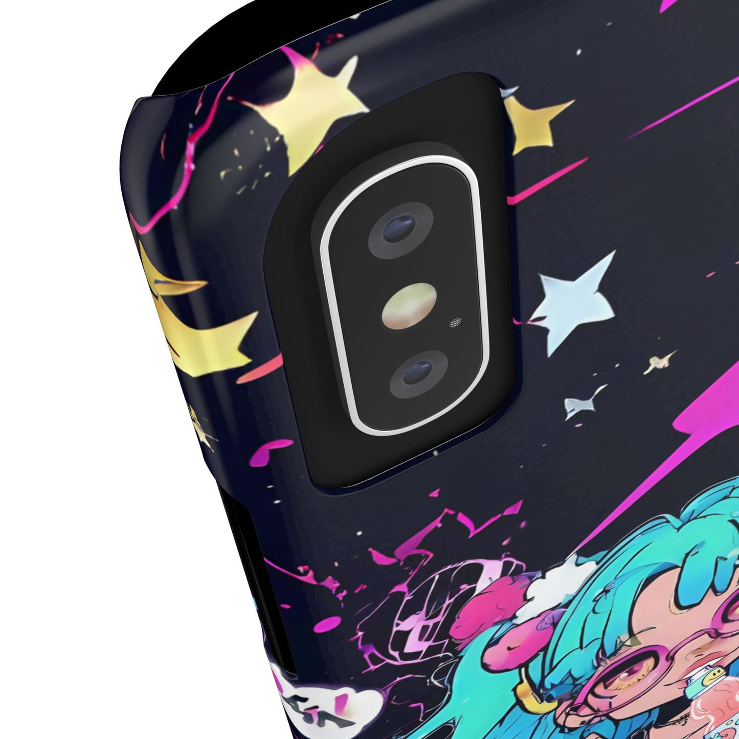 2K Anime Girl Slim Phone Case - Kawaii Vaporwave Style, Cute Maximalist Aesthetic, Cute Phone Covers, Unique Gifts for Teens